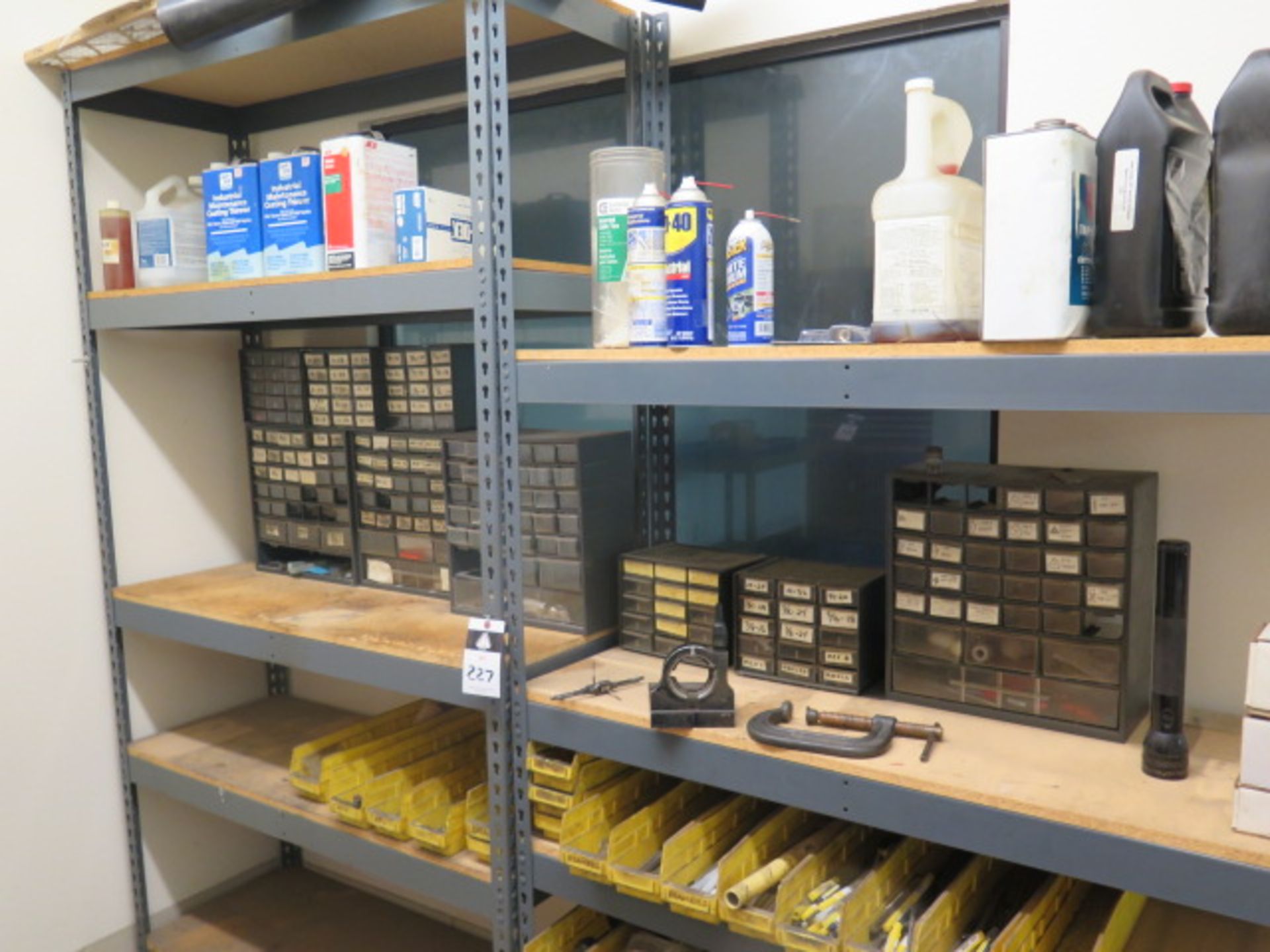 Taps, Reamers and Misc Tooling w/ Cabinets and Shelving (SOLD AS-IS - NO WARRANTY)
