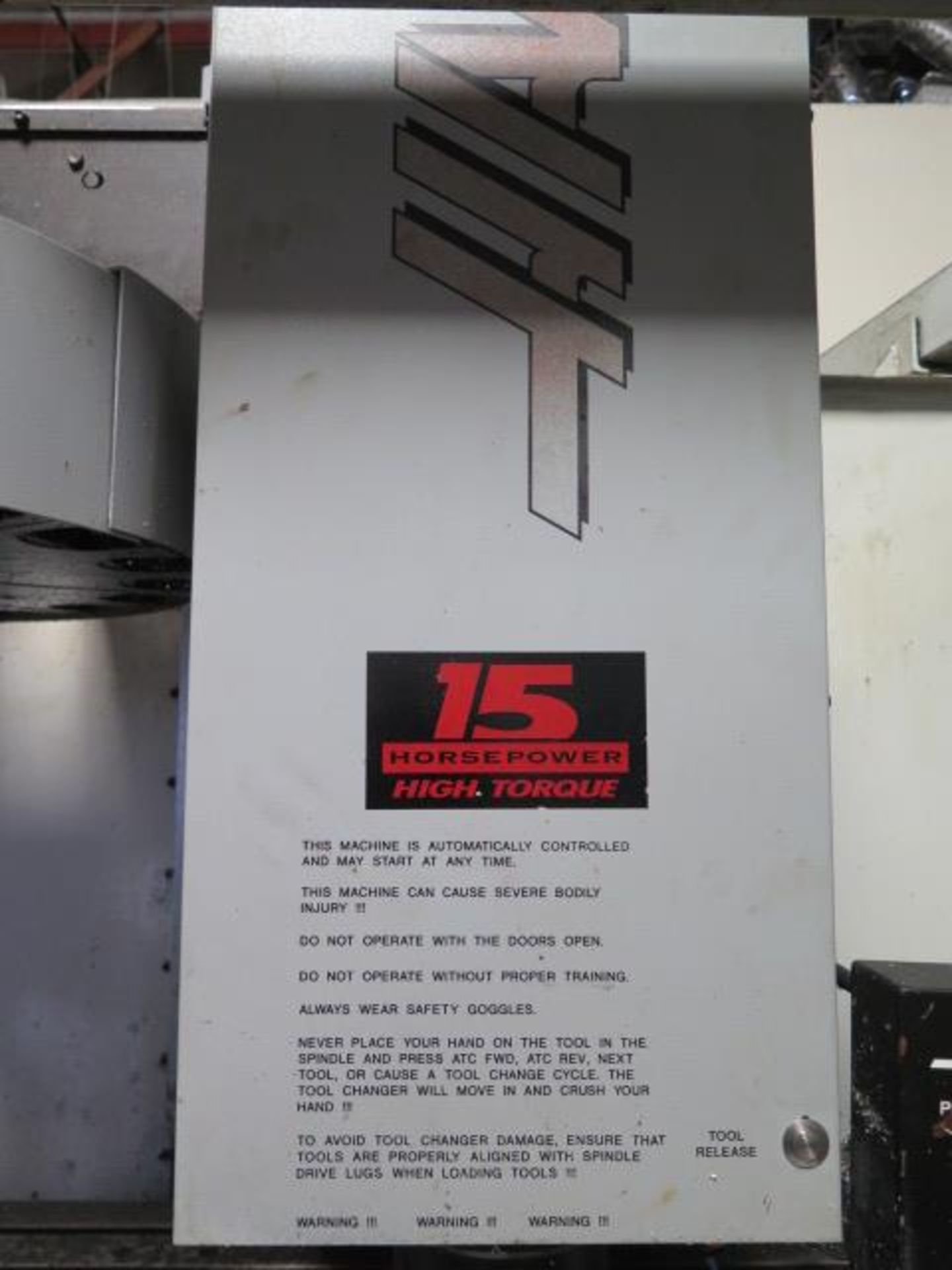 1995 Haas VF-4 4-Axis CNC VMC s/n 4478 w/ Haas Controls, 20-Station ATC, CAT-40, SOLD AS IS - Image 4 of 16