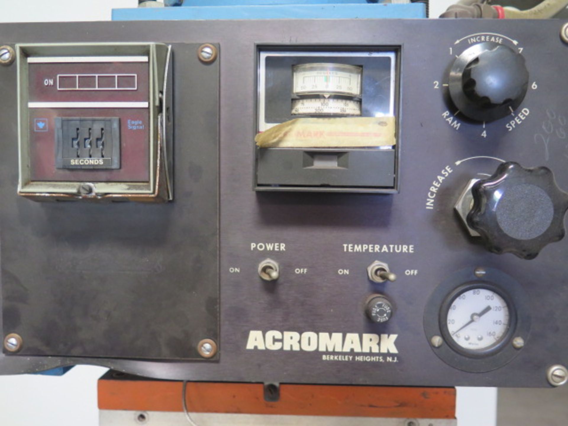 Acromark mdl. 680-75 12” x 5” Pneumatic Heated Platen Press s/n 89809 (SOLD AS-IS - NO WARRANTY) - Image 5 of 12