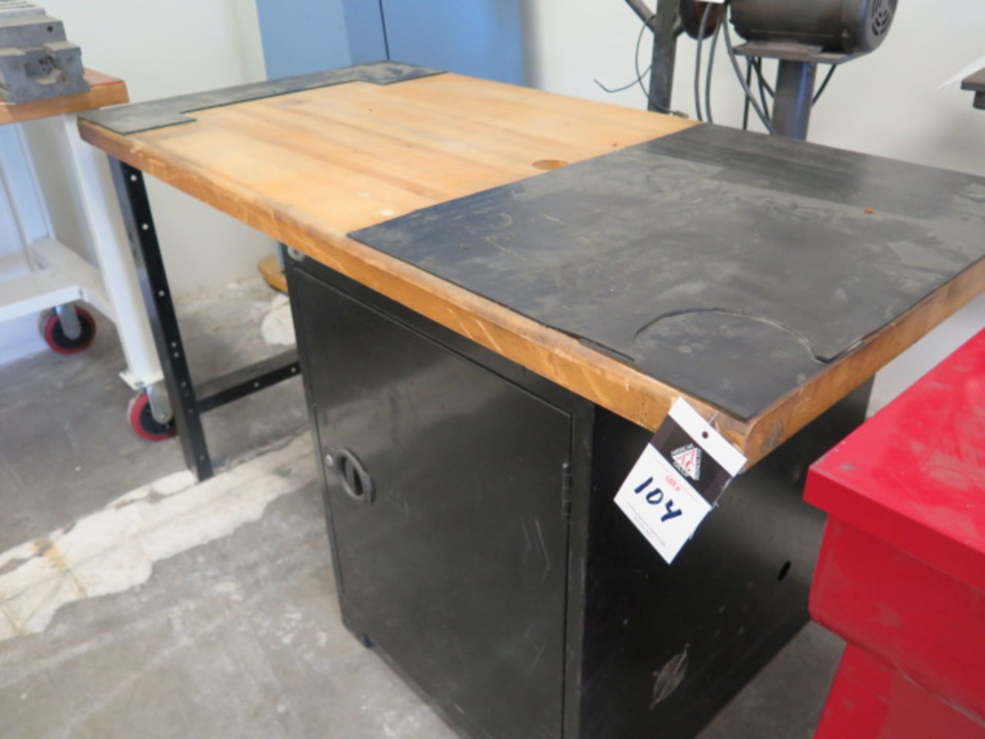 Maple Top Work Bench w/ Storage Cabinet (SOLD AS-IS - NO WARRANTY) - Image 2 of 7