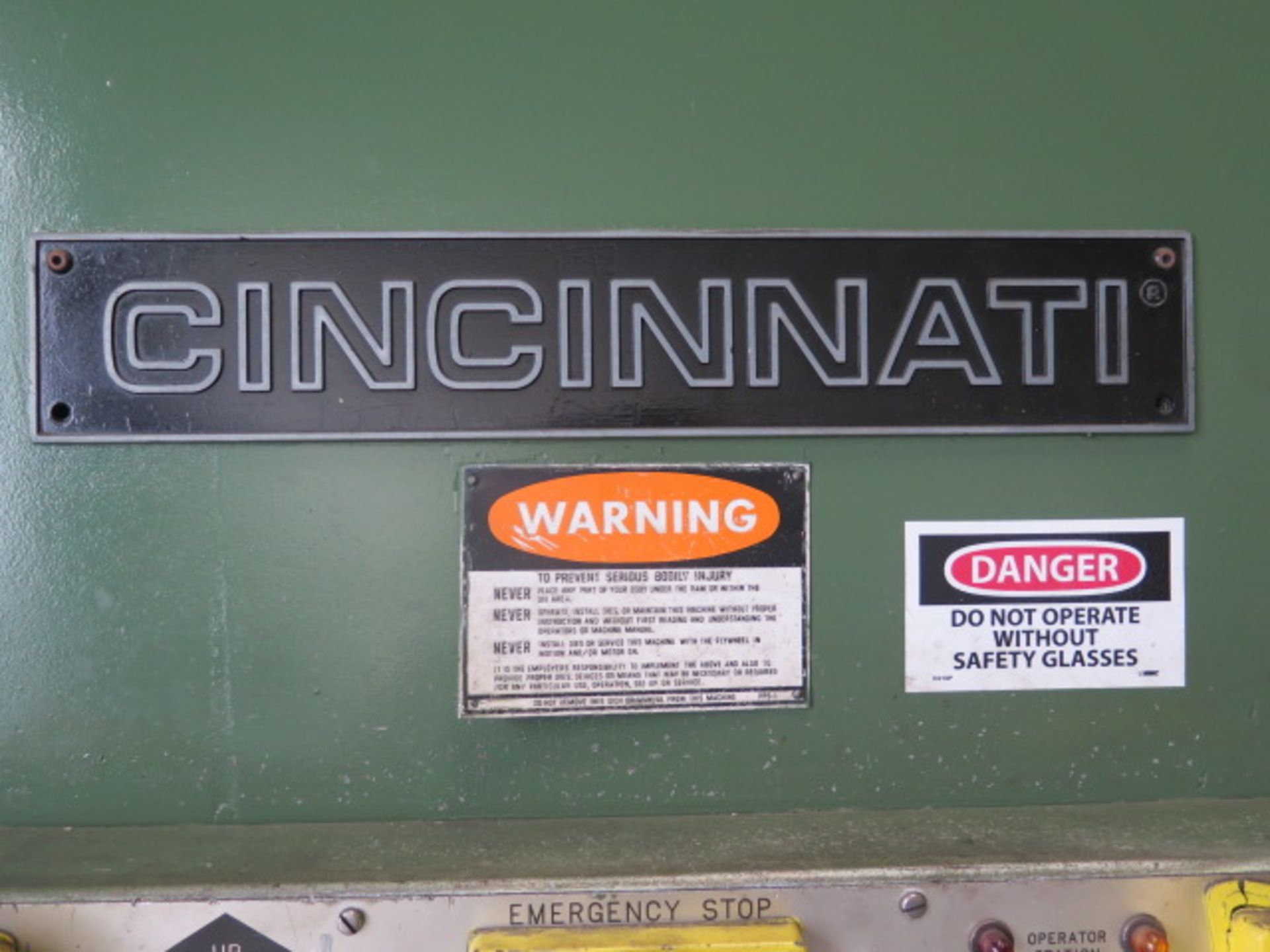 Cincinnati 135CBx8FT 135 Ton x 10’ CNC Hyd Press Brake s/n 43260 w/Dynabend III Controls, SOLD AS IS - Image 4 of 18