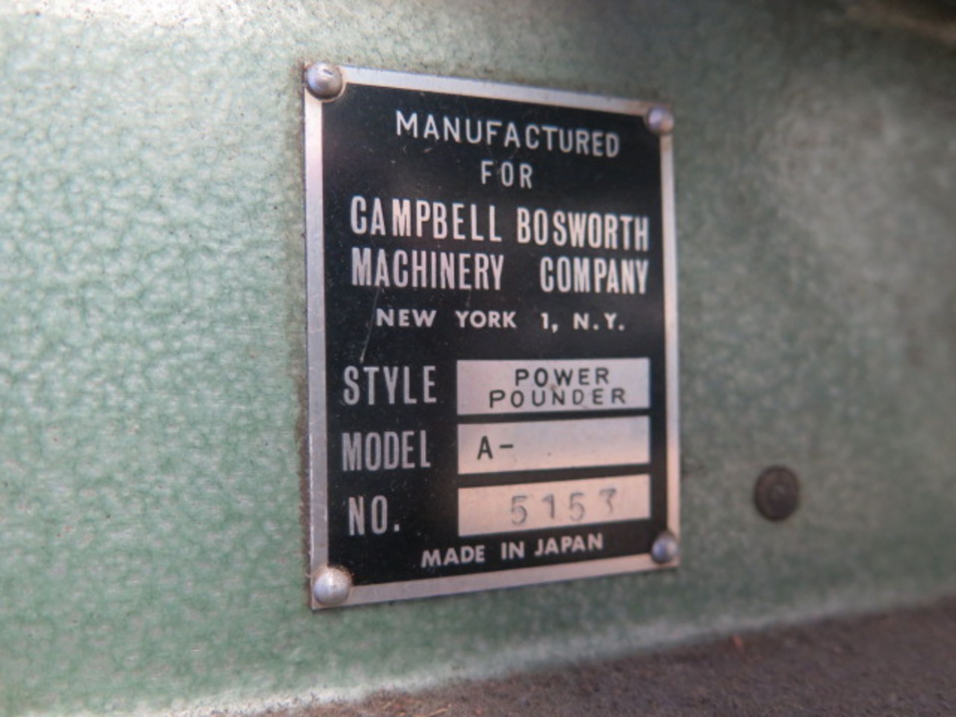 Campbell Bosworth "Power Pounder" mdl. A Press (SOLD AS-IS - NO WARRANTY) - Image 6 of 6