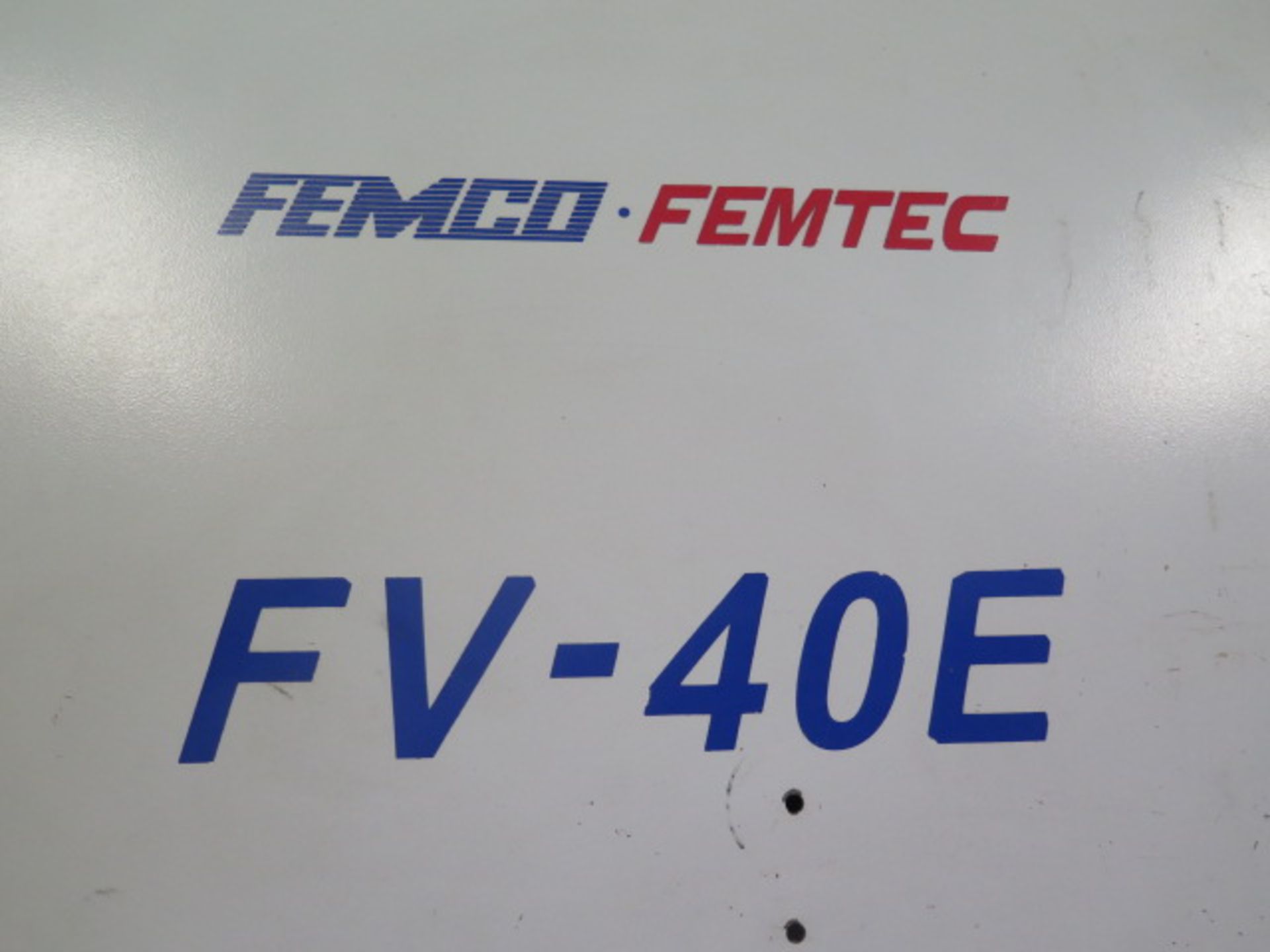 2002 Femco – Femtec FV-40E CNC Vertical Machining Center s/n 70444 w/Fanuc 0-MC Controls, SOLD AS IS - Image 4 of 22