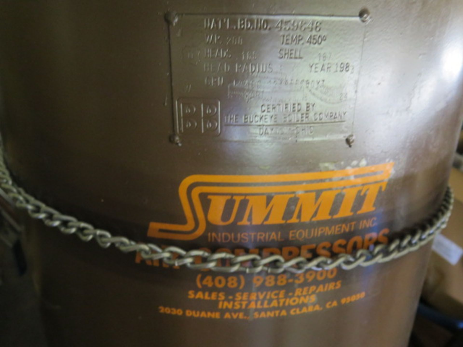 60 Gallon Vertical Air Storage Tank (SOLD AS-IS - NO WARRANTY) - Image 3 of 3