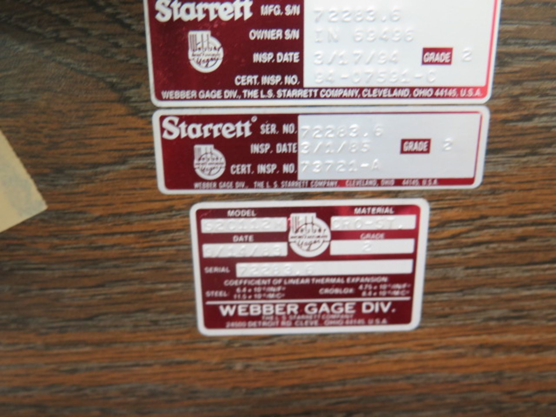 Starrett Height Block Set (SOLD AS-IS - NO WARRANTY) - Image 6 of 6