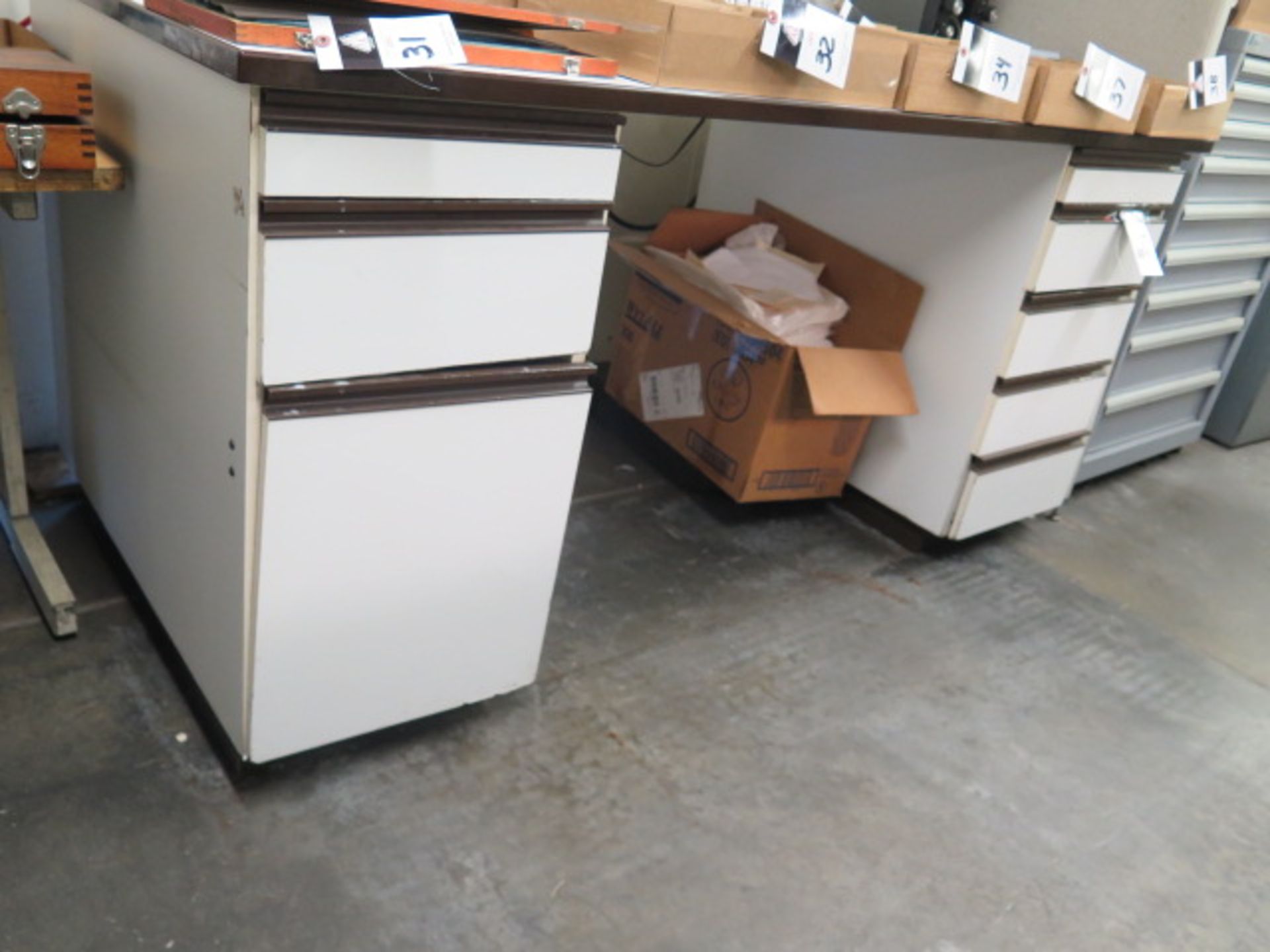 Work Benches (2) Tables (2) and File Cabinet (SOLD AS-IS - NO WARRANTY) - Image 4 of 6