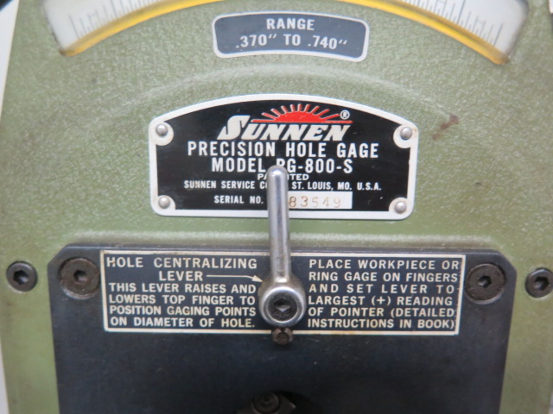 Sunnen PG-800-S Precision Bore Gage w/ Base Mount (SOLD AS-IS - NO WARRANTY) - Image 7 of 7