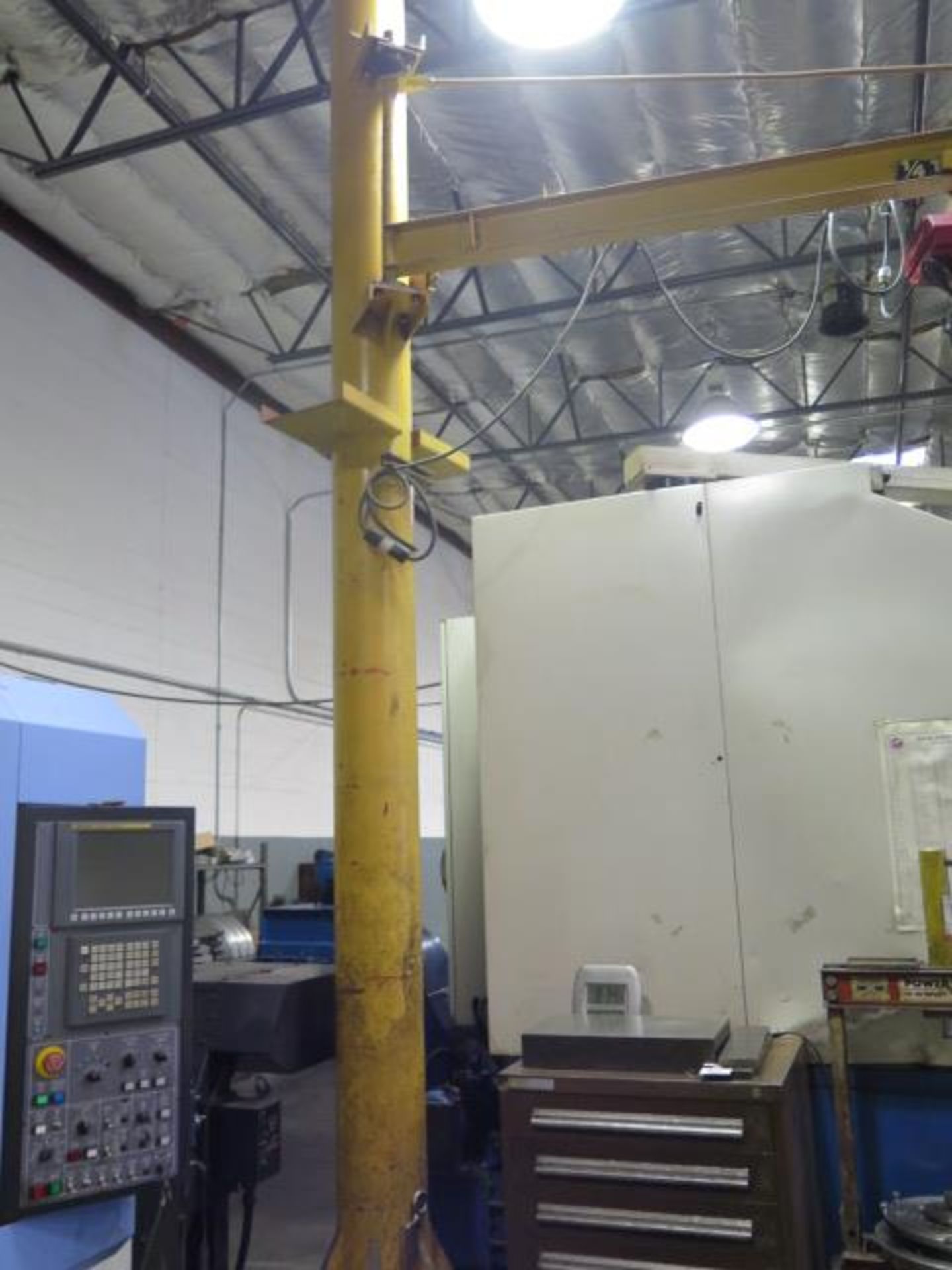 ¼ Ton Floor Mounted Jib Crane w/ Dayton 1-Ton Electric Hoist (SOLD AS-IS - NO WARRANTY) - Bild 2 aus 9
