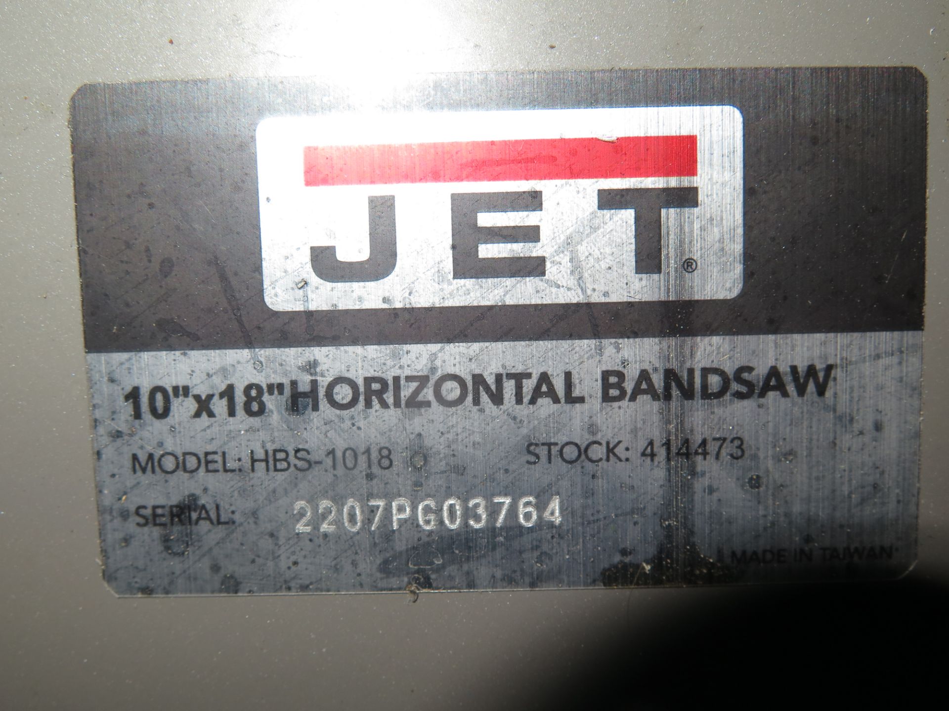 Jet HBS-1018 10” Horizontal Band Saw s/n 22072603764 w/ Manual Clamping, Coolant (SOLD AS-IS - NO - Image 8 of 8