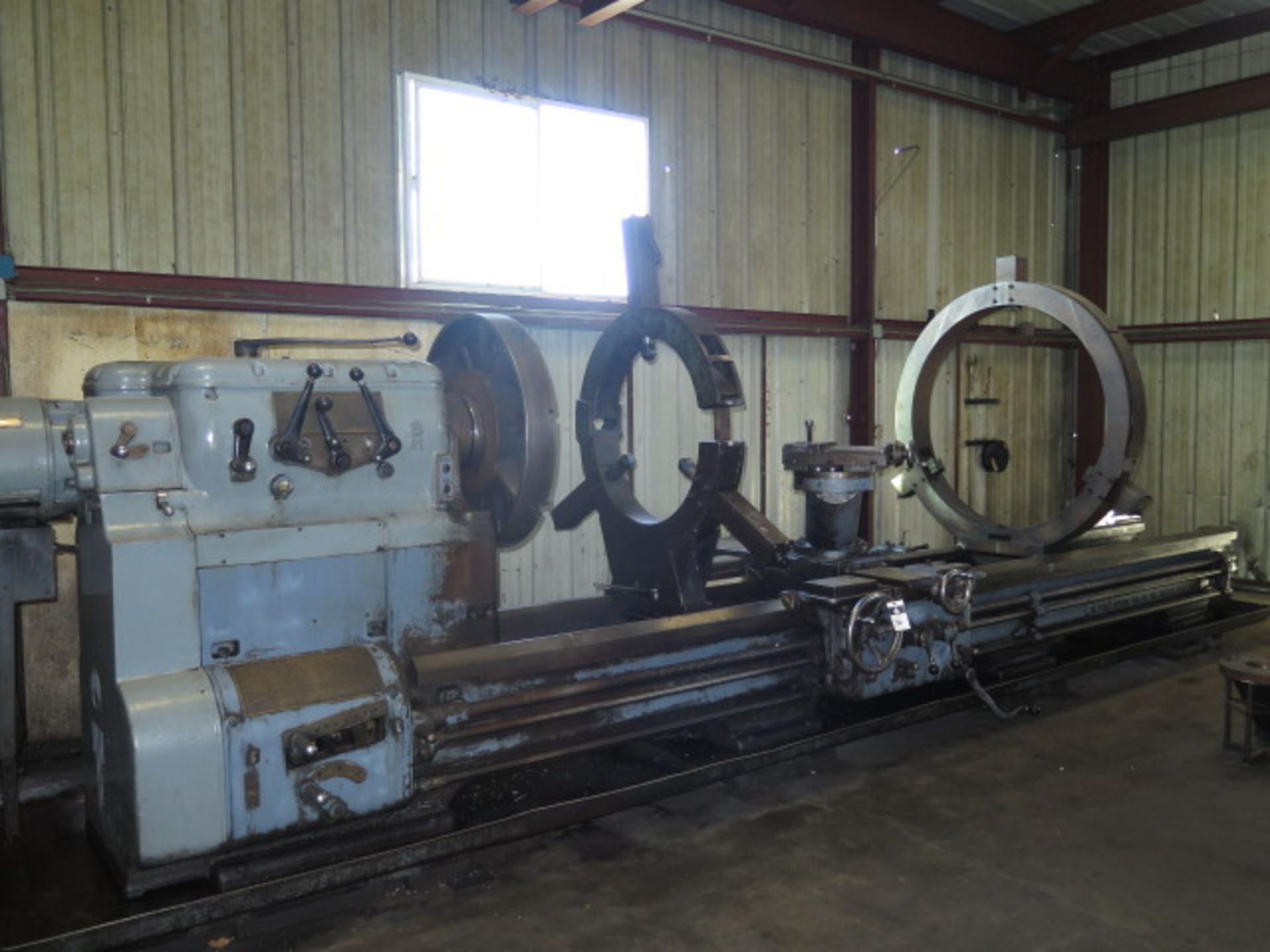 Axelson 32 48” x 168” Geared Head Lathe s/n 1644 w/ 16” Extension, 6-555 RPM, Inch Thrd, SOLD AS IS - Image 2 of 21