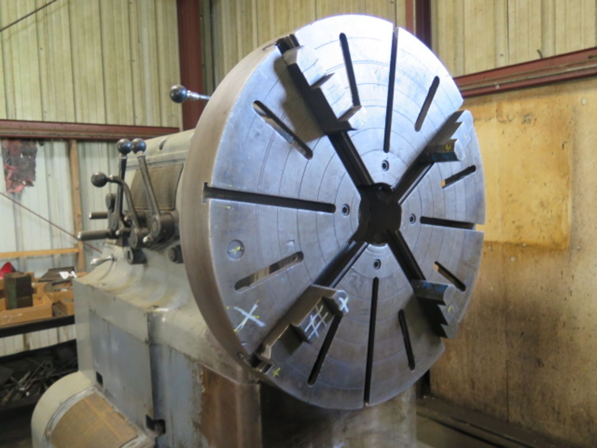 Axelson 32 48” x 168” Geared Head Lathe s/n 1644 w/ 16” Extension, 6-555 RPM, Inch Thrd, SOLD AS IS - Image 4 of 21