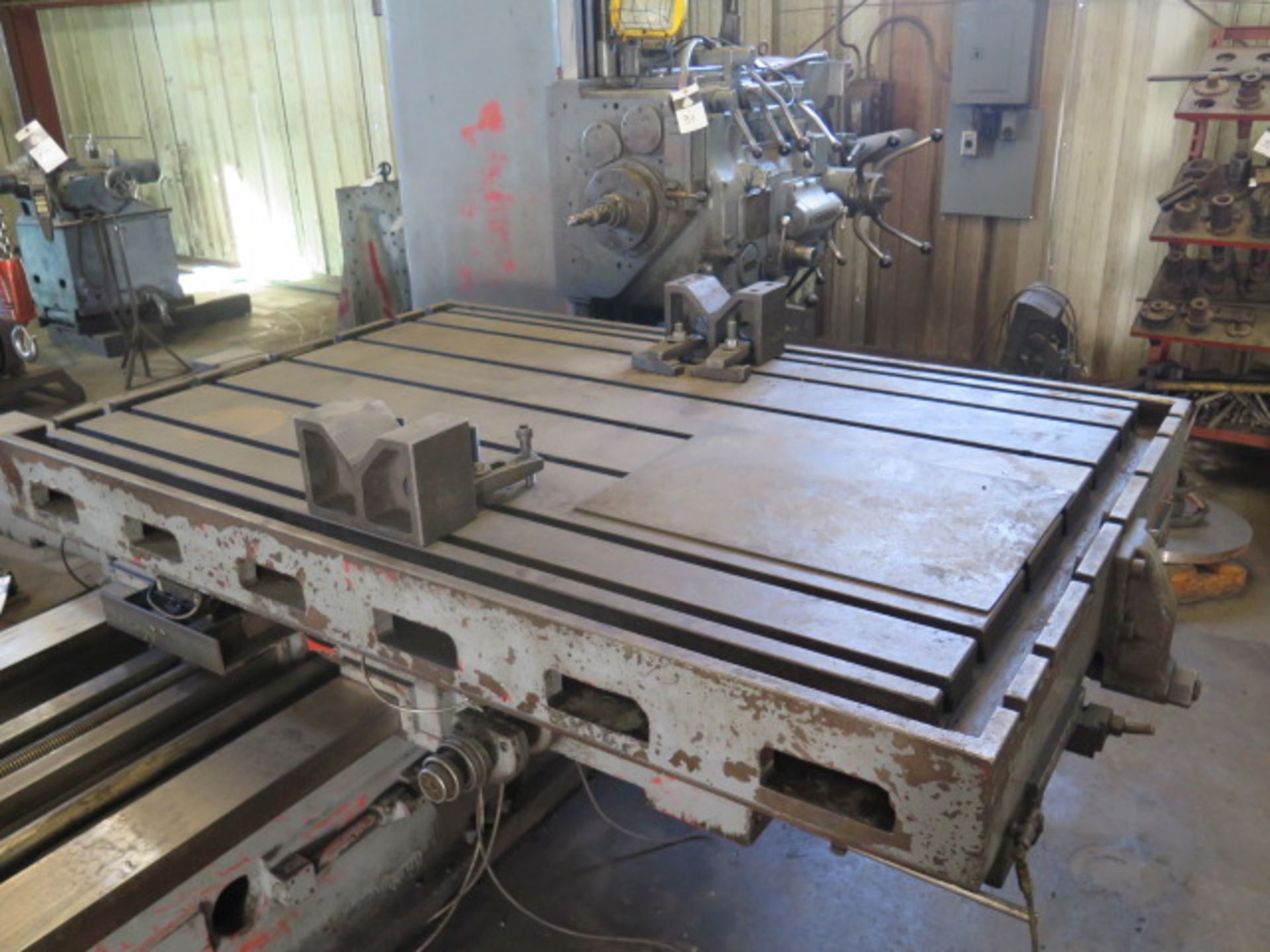 Cincinnati Gilbert Horizontal Boring Mill s/n 1024 w/ Newall DP7 3-Axis Programmable DRO, SOLD AS IS - Image 7 of 15