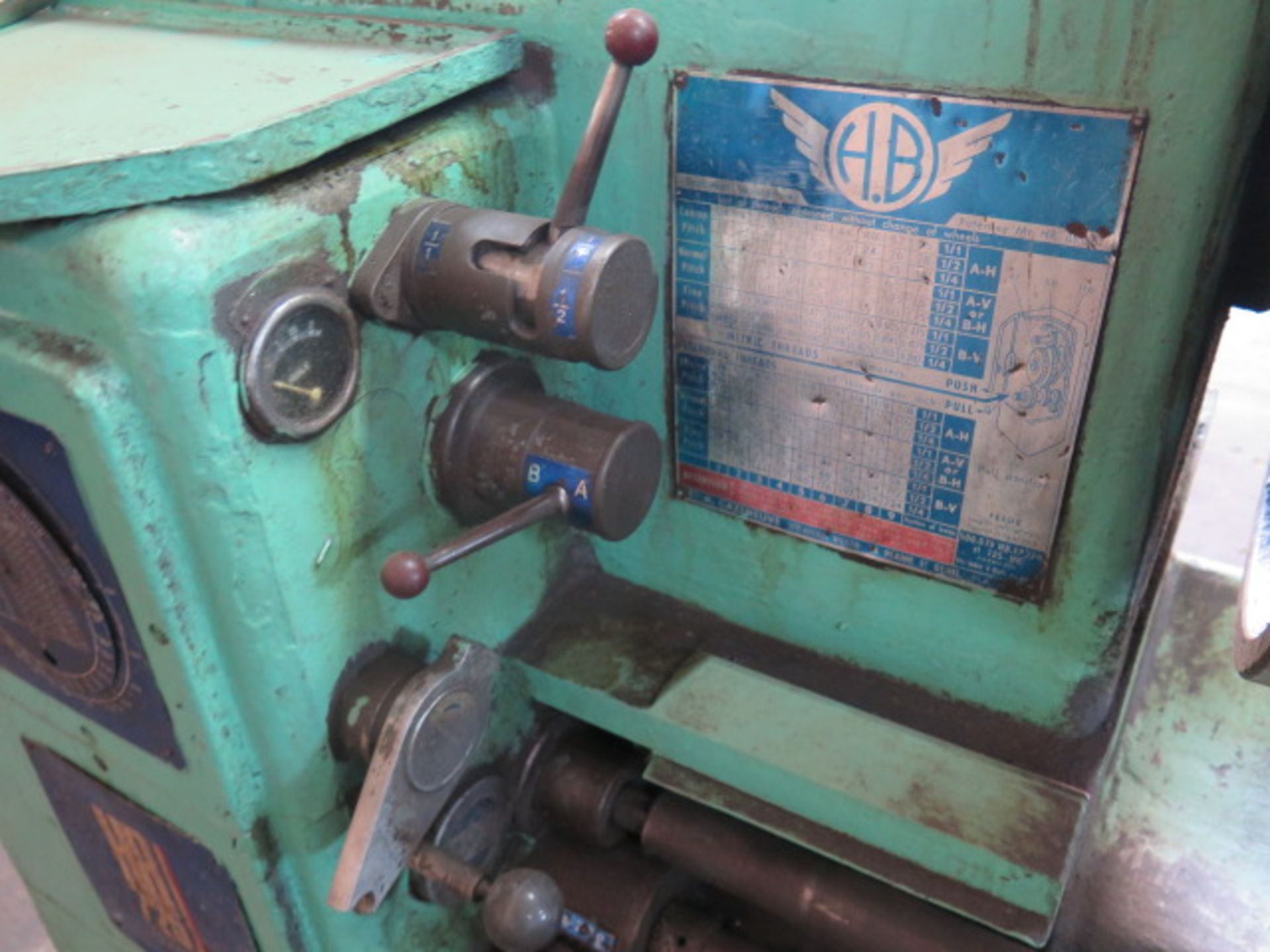 Cazeneuve HB725 26” x 154” Geared Bed Lathe w/ 3 1/8” Thru Spindle, Inch/mm Threading, SOLD AS SI - Image 7 of 13
