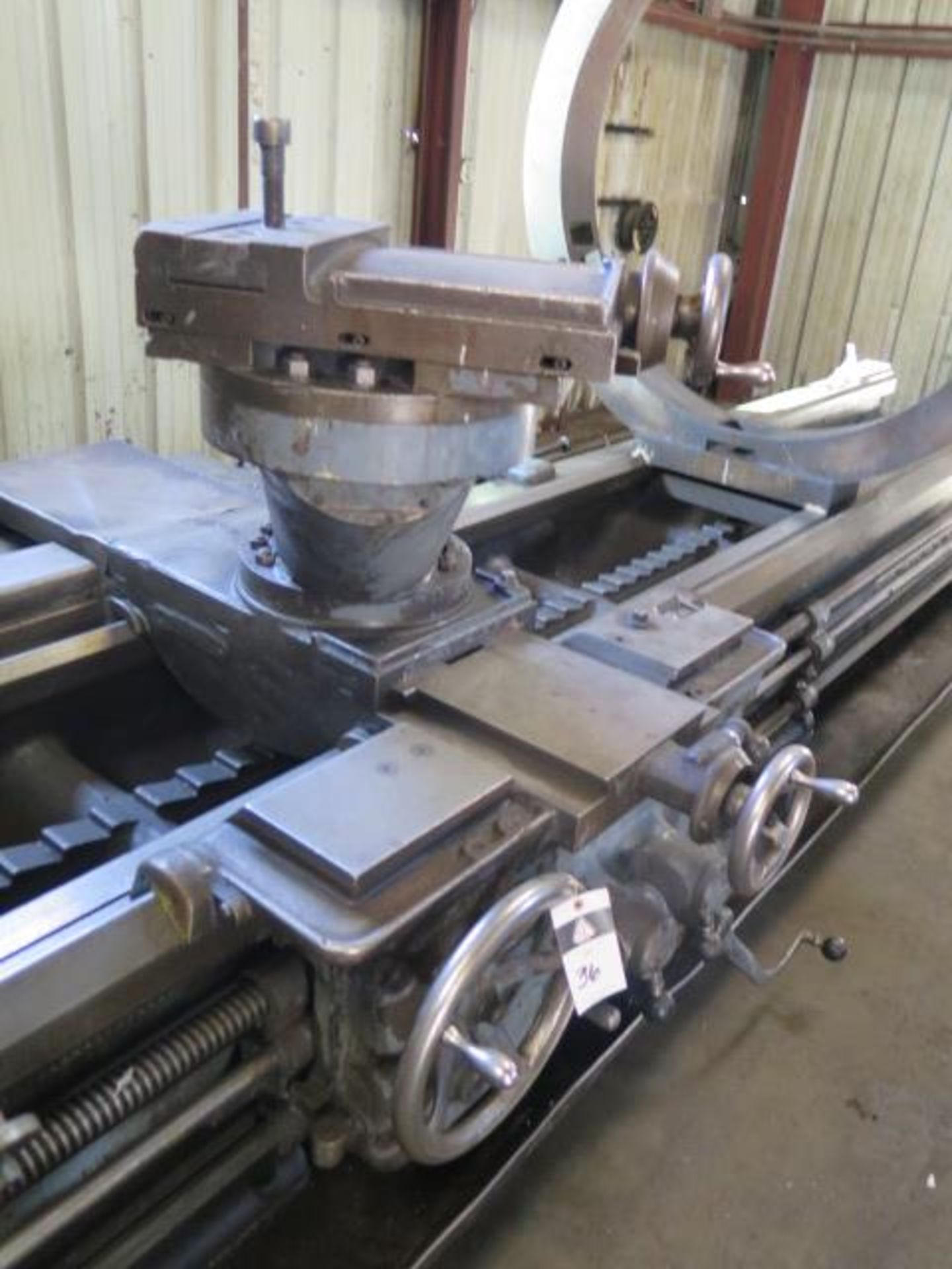 Axelson 32 48” x 168” Geared Head Lathe s/n 1644 w/ 16” Extension, 6-555 RPM, Inch Thrd, SOLD AS IS - Image 7 of 21