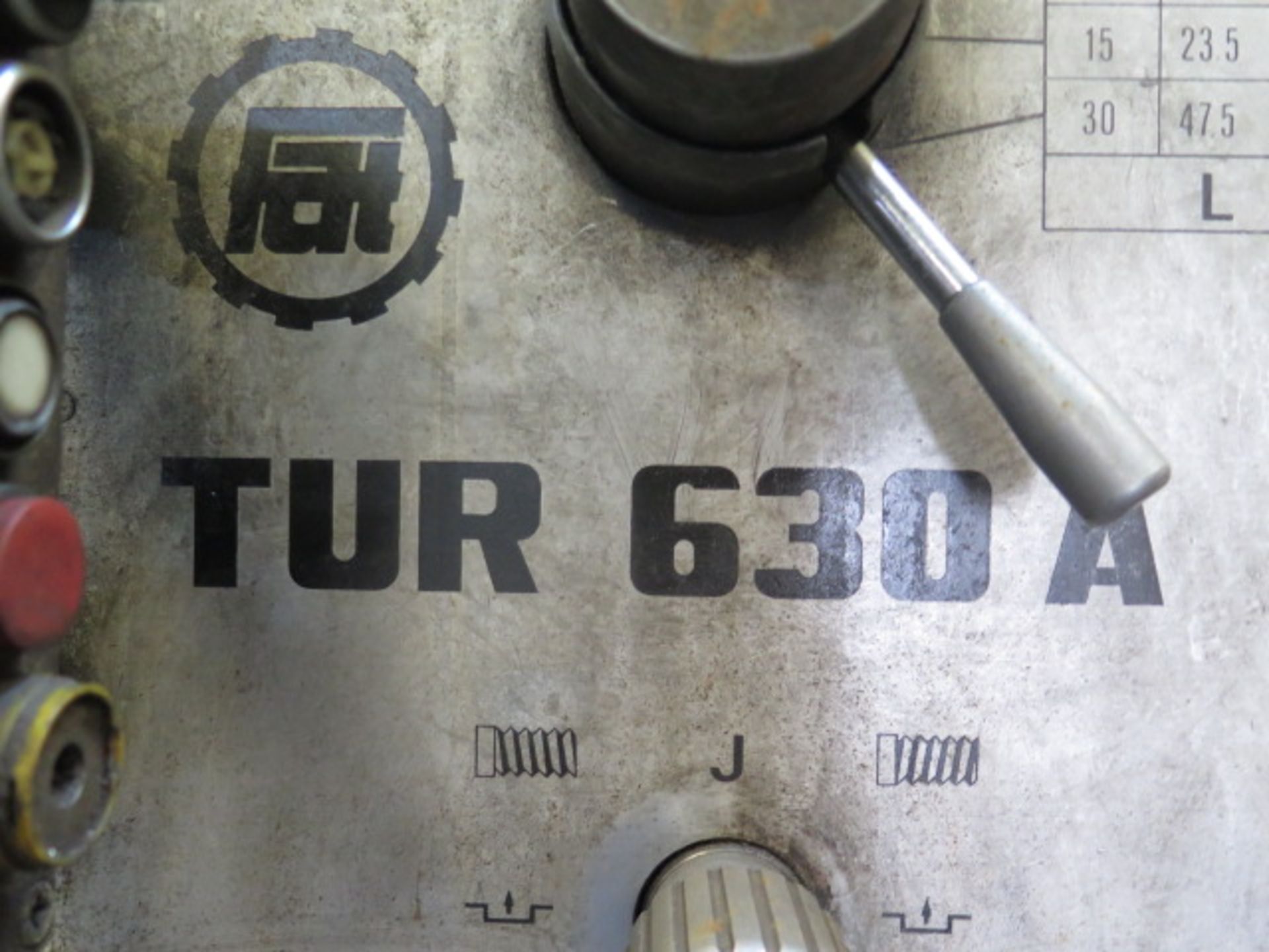 TUR 630A Big Bore Lathe s/n 60006 w/ 5 7/16” Thru Spindle Bore, 15-1400 RPM, Inch/mm, SOLD AS IS - Image 12 of 12