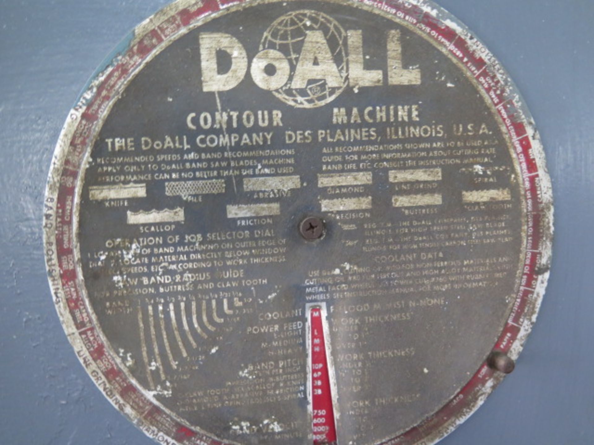 DoAll 1612-U 16” Vertical Band Saw s/n 146-631579 (SOLD AS-IS - NO WARRANTY) - Image 7 of 7