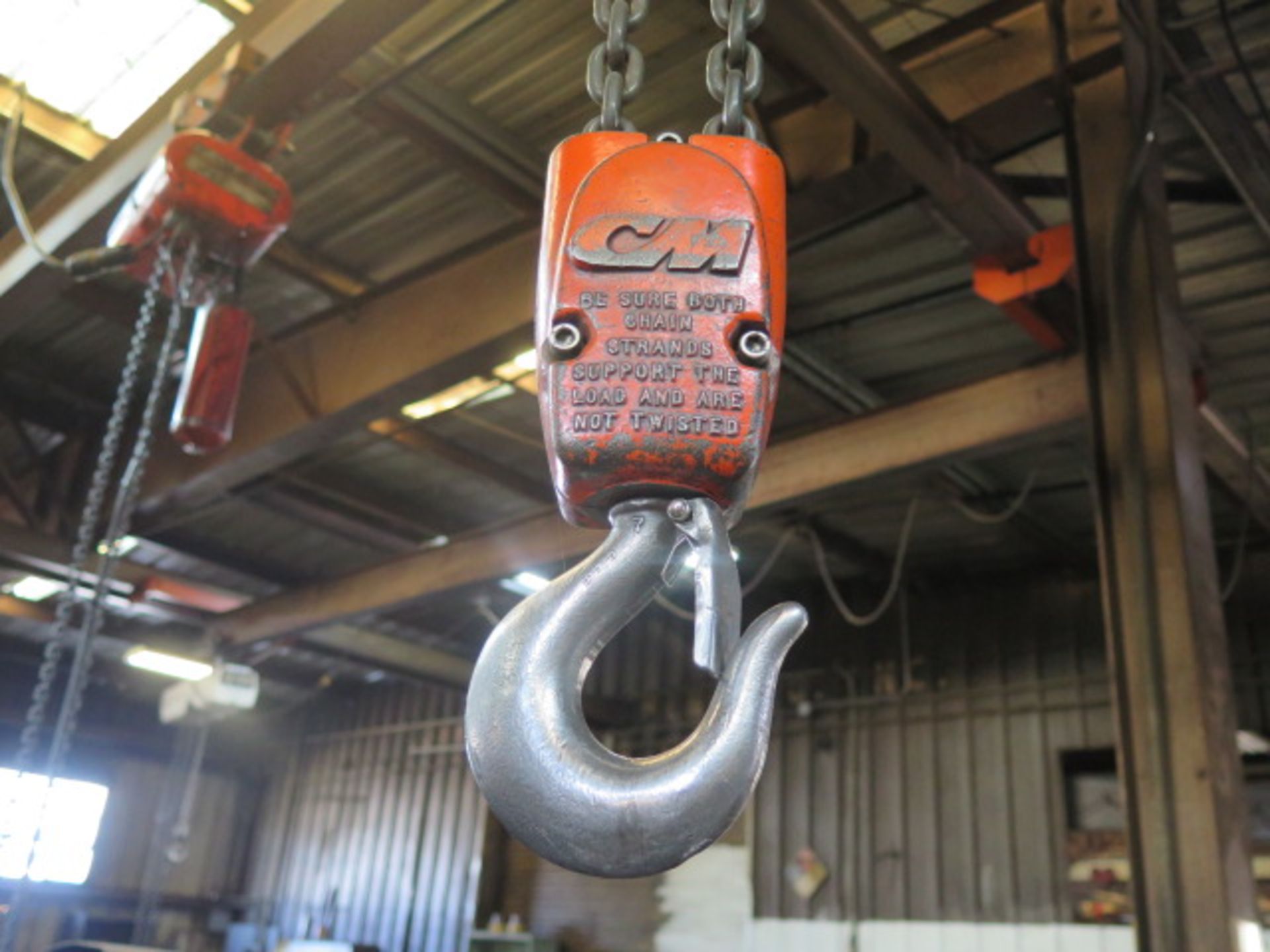 CM 2-Ton Electric Hoist w/ Trolly (NO BRIDGE) (SOLD AS-IS - NO WARRANTY) - Image 5 of 6