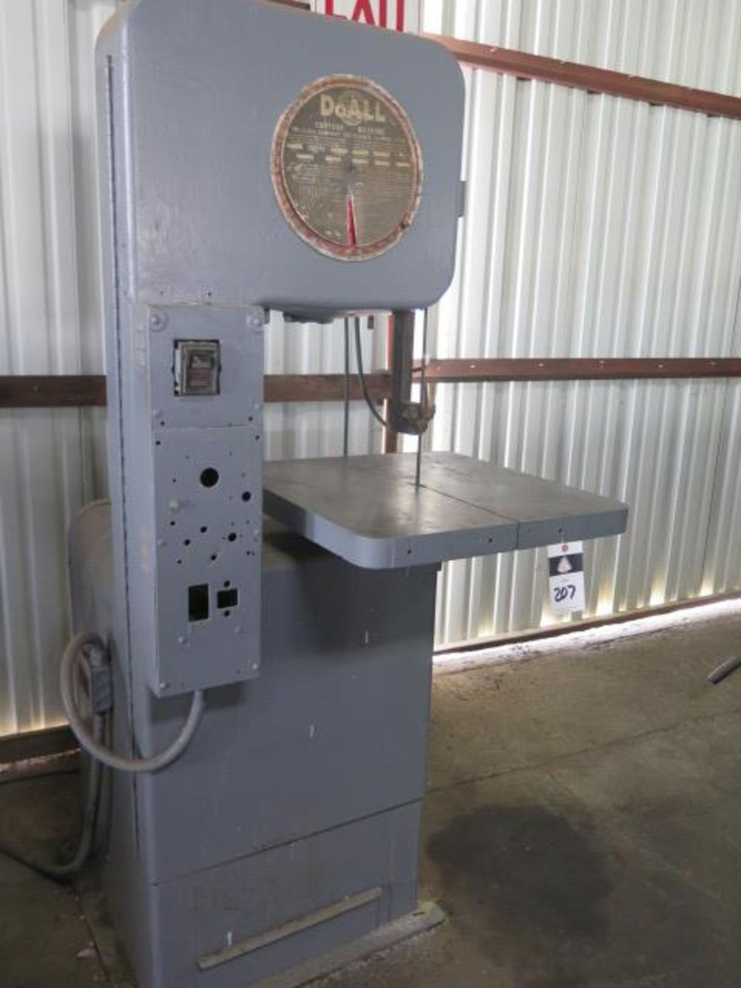 DoAll 1612-U 16” Vertical Band Saw s/n 146-631579 (SOLD AS-IS - NO WARRANTY) - Image 2 of 7