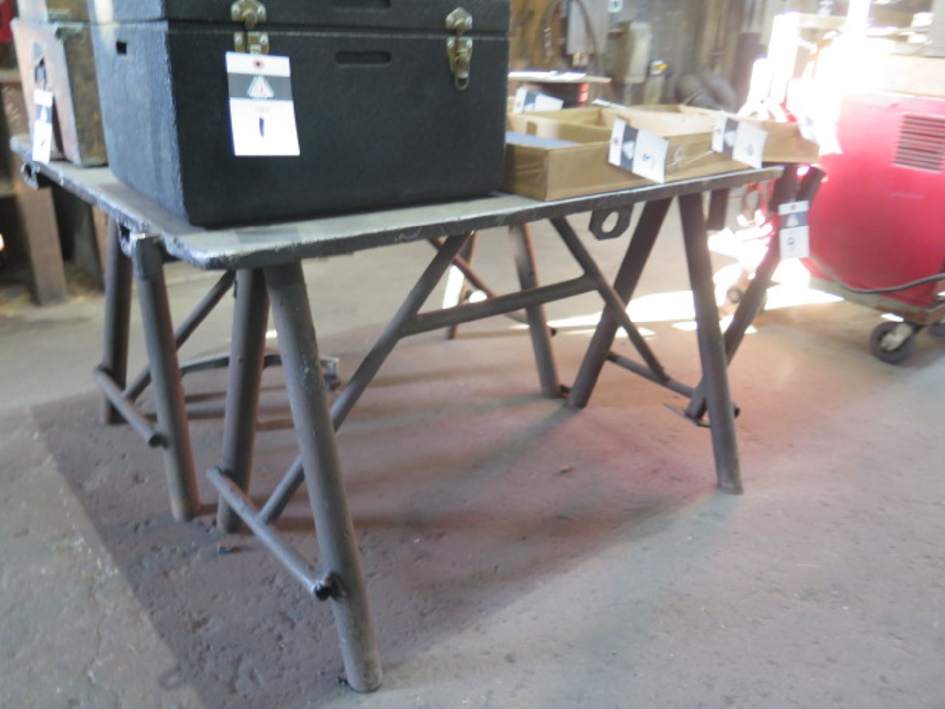 46" x 52' x 1" Steel welding Table (SOLD AS-IS - NO WARRANTY)