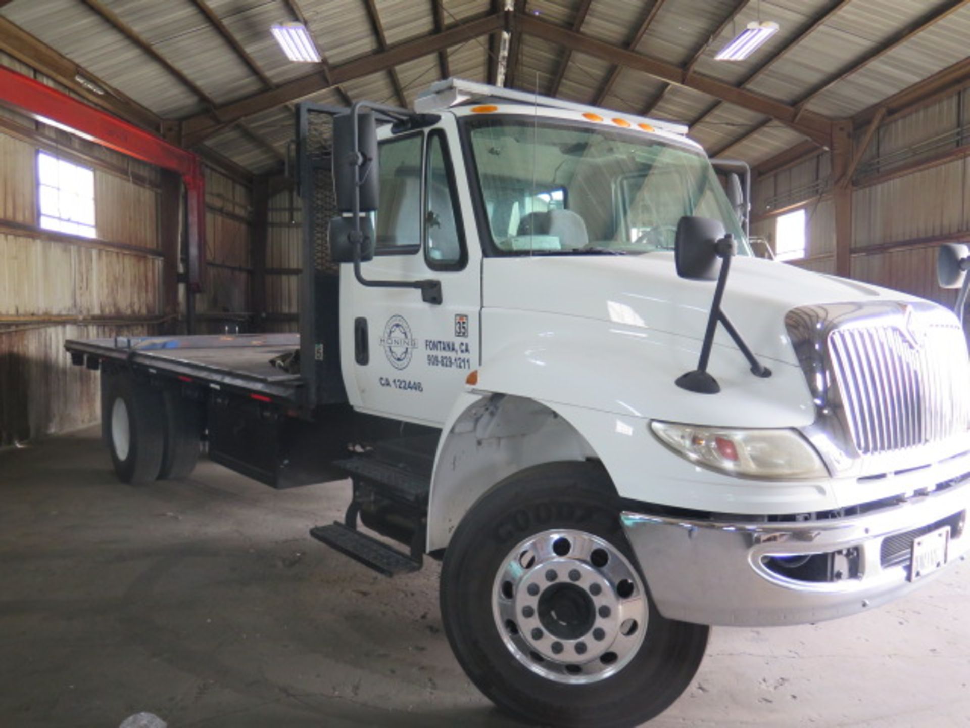 2014 International 20’ Stake-Bed Truck Lisc# HONING1 w/ CA Emissions Compliant Diesel, SOLD AS IS