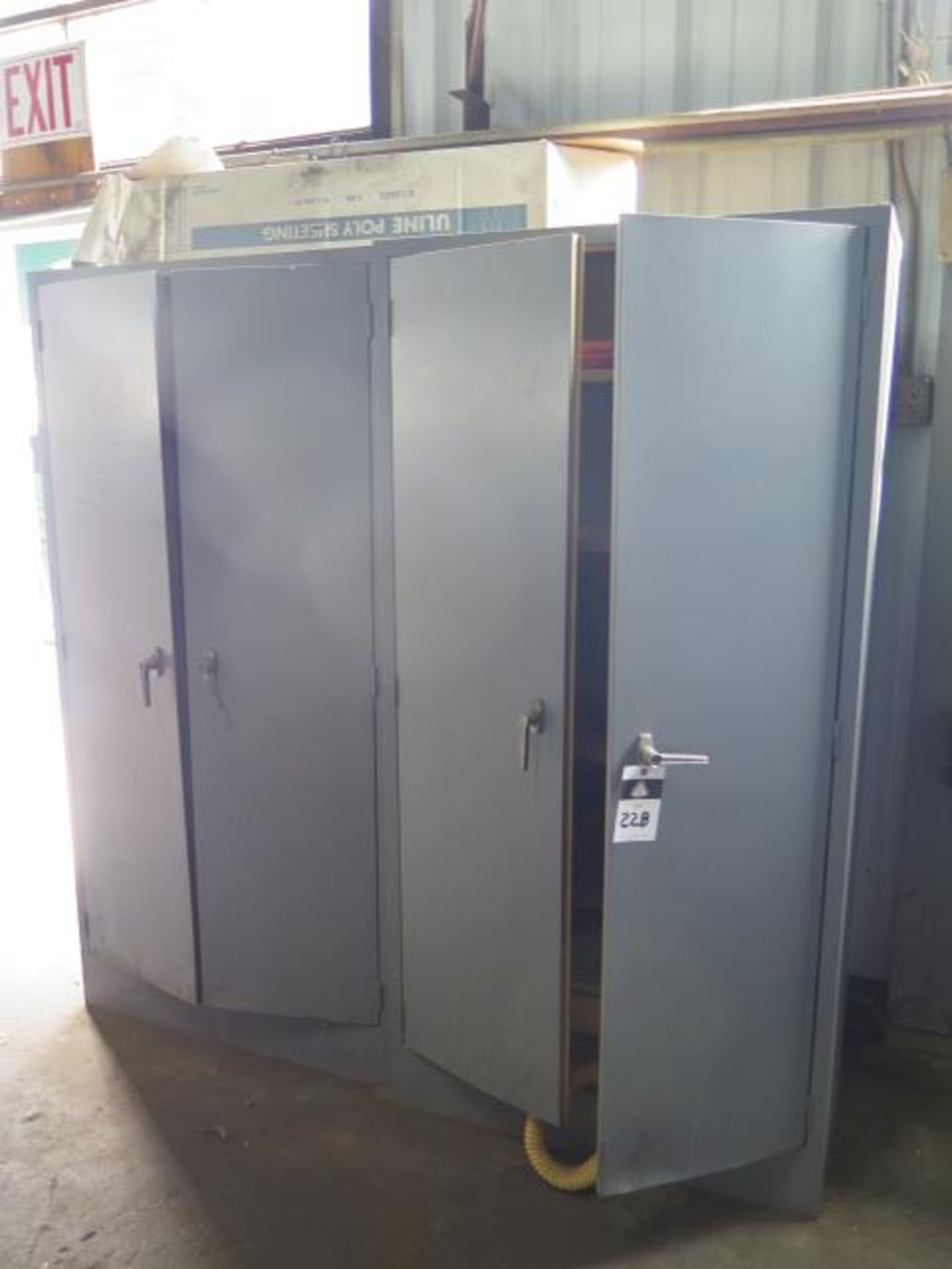Storage Cabinets (3) w/ Misc (SOLD AS-IS - NO WARRANTY)