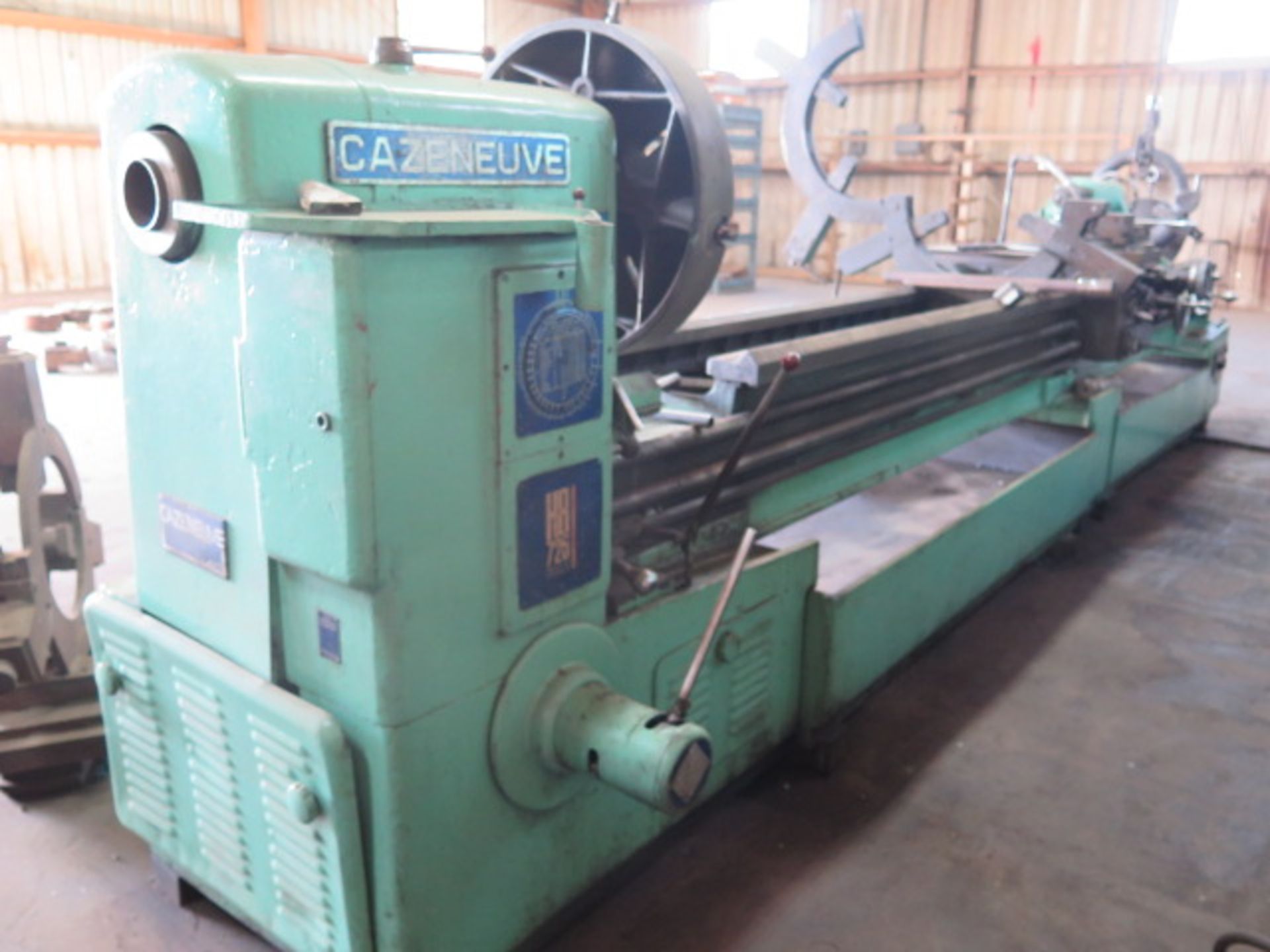 Cazeneuve HB725 26” x 154” Geared Bed Lathe w/ 3 1/8” Thru Spindle, Inch/mm Threading, SOLD AS SI