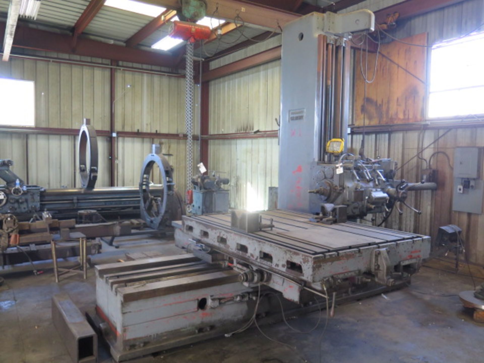 Cincinnati Gilbert Horizontal Boring Mill s/n 1024 w/ Newall DP7 3-Axis Programmable DRO, SOLD AS IS