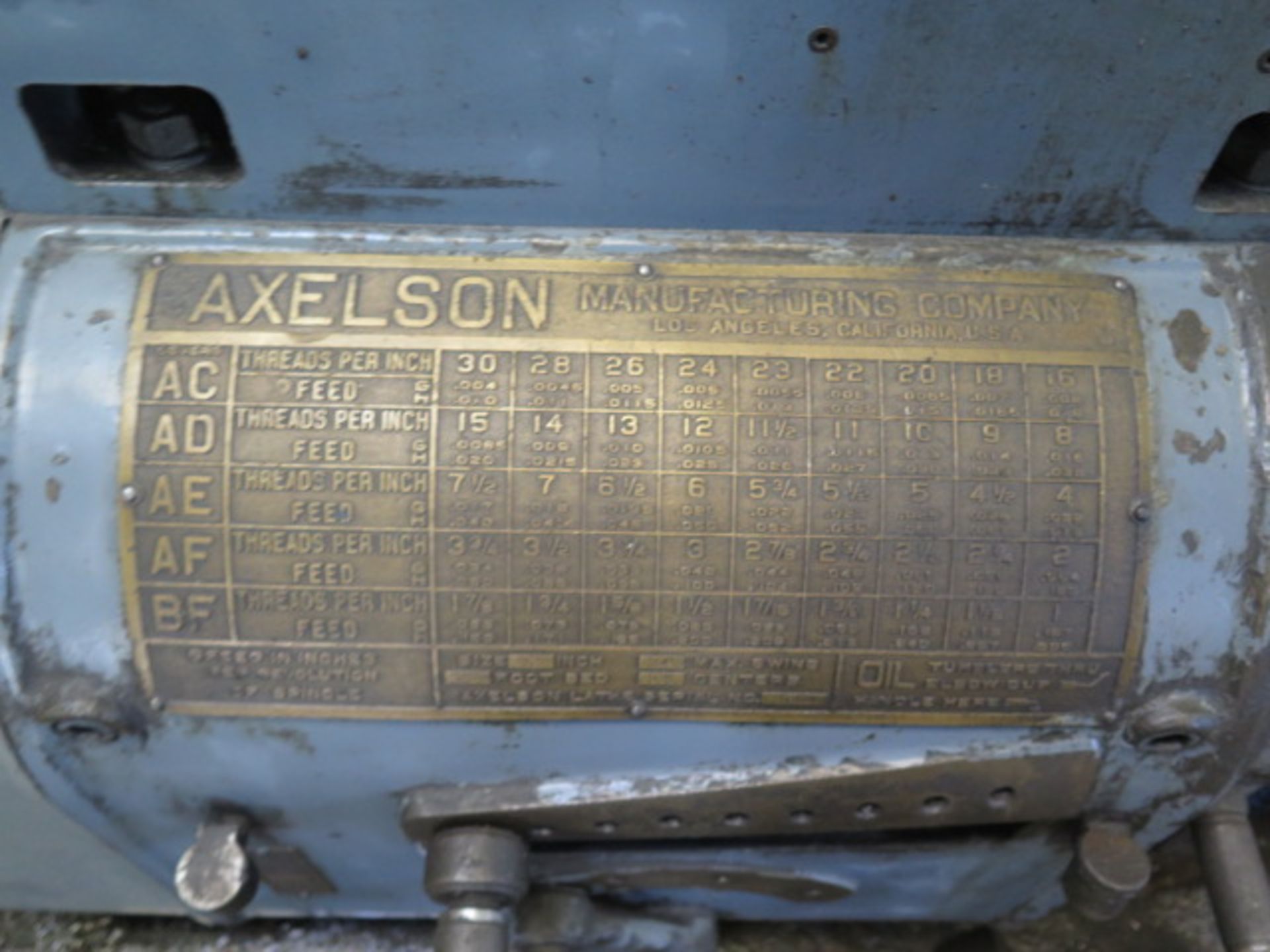 Axelson 32 48” x 168” Geared Head Lathe s/n 1644 w/ 16” Extension, 6-555 RPM, Inch Thrd, SOLD AS IS - Image 12 of 21