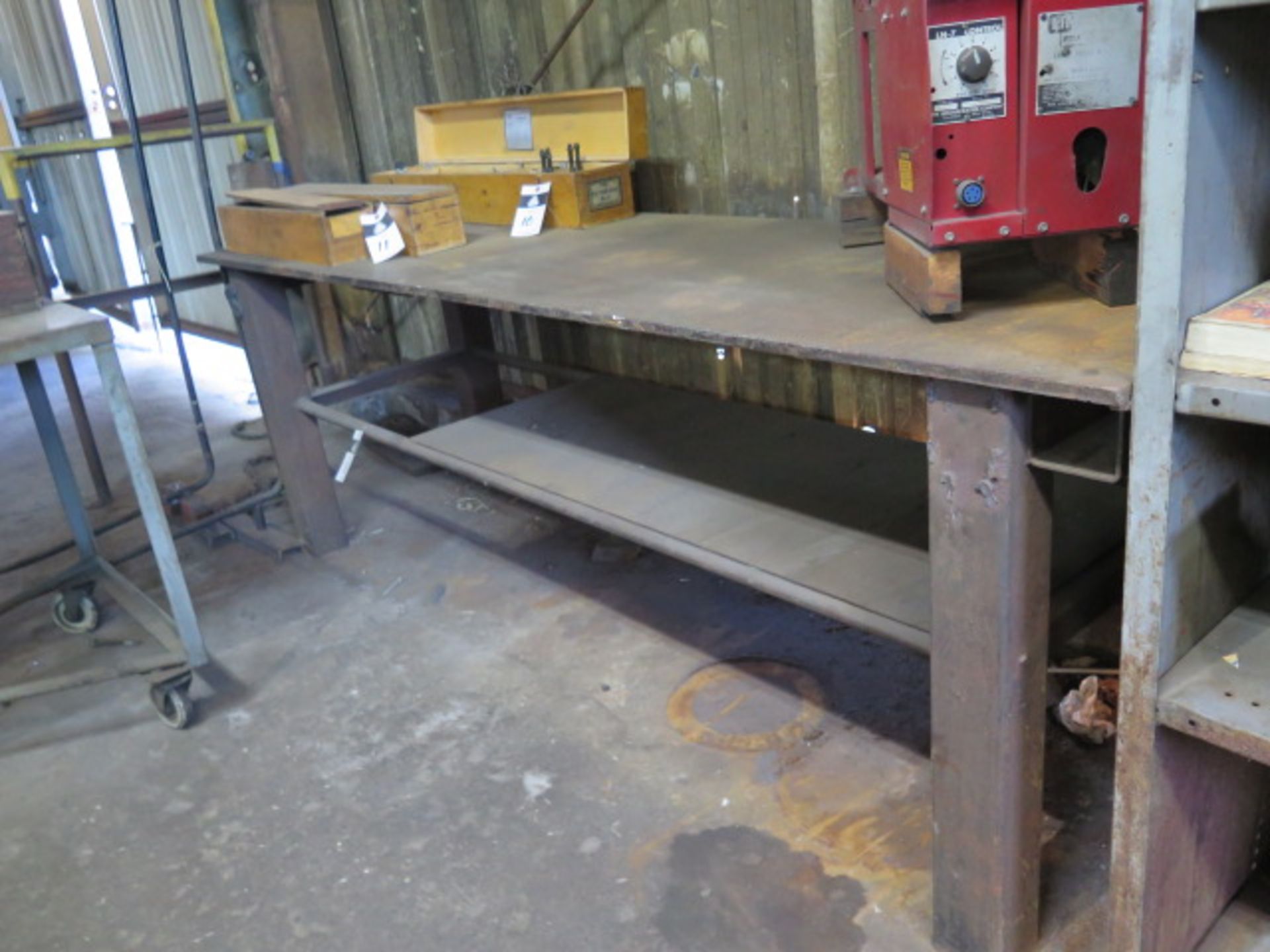 28" x 96" x 5/8" Steel Table (SOLD AS-IS - NO WARRANTY)