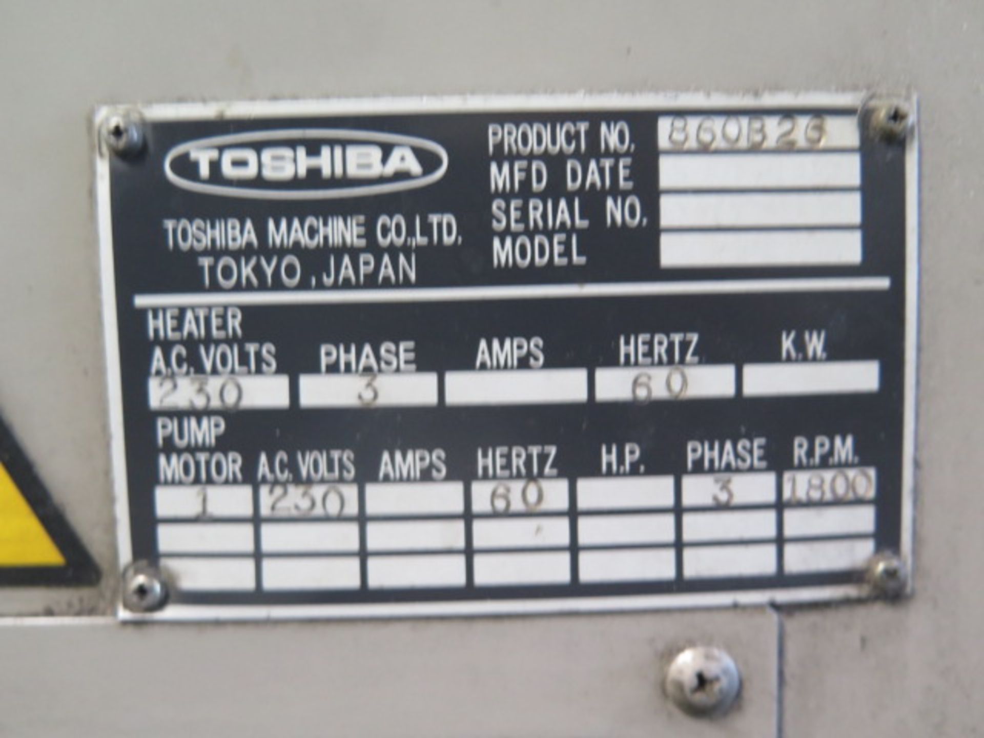 1996 Toshiba ISF60PS10-1.5B 60 Ton Plastic Injection Molding Machine s/n 663004 w/ SOLD AS IS - Image 15 of 15