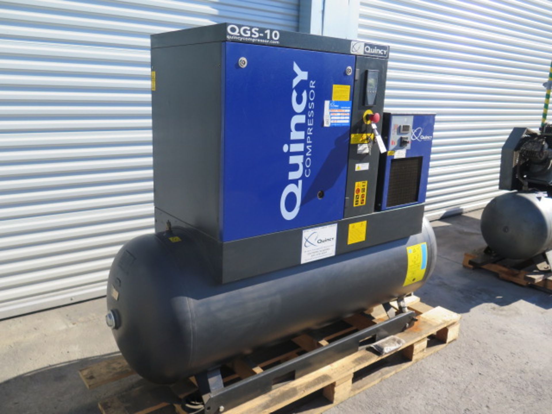 2019 Quincy QGS-10 DT120 10Hp Rotary Air Comp s/n ITJ234684 w/ Dig Controls, Low Hours, SOLD AS IS - Image 3 of 9