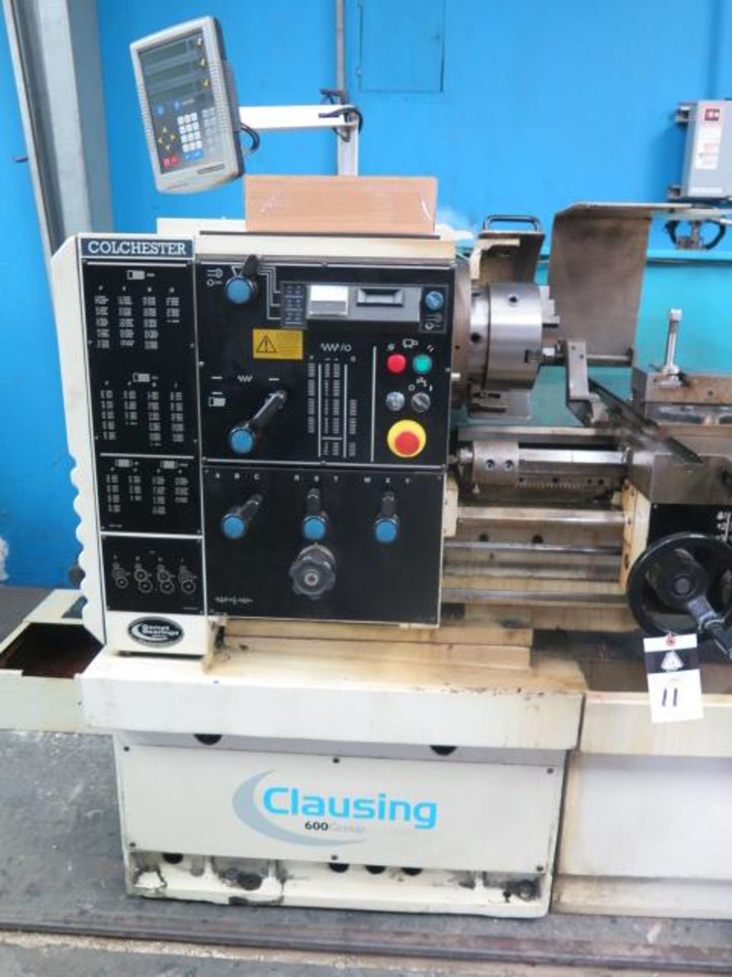 Clausing Colchester 15”VS 16” x 52” Geared Head Bed Lathe s/n VT1643-209 w/ Newall DRO, SOLD AS IS - Image 2 of 12