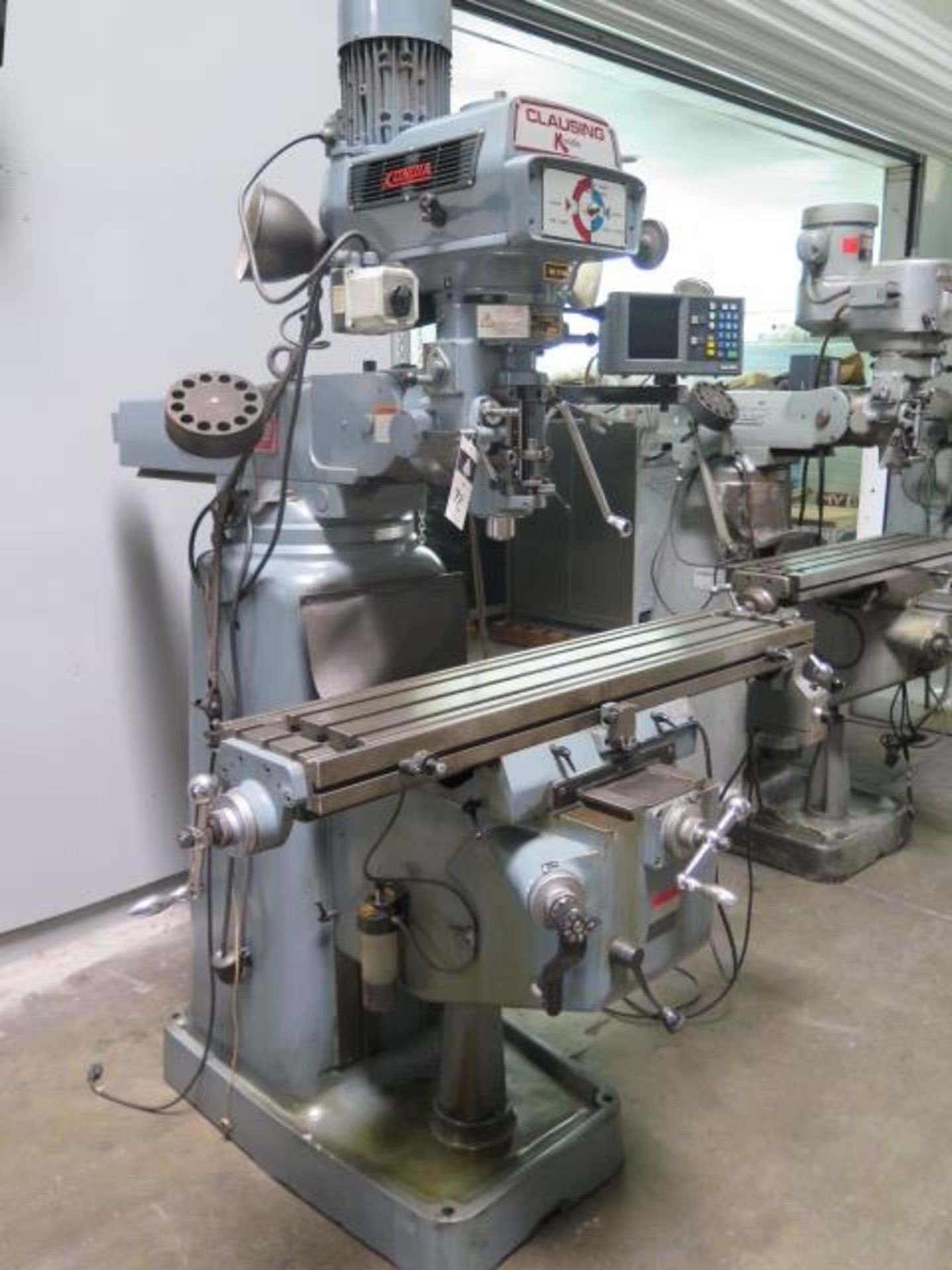 Clausing Kondia FV-1 Vert Mill s/n AD491 w/ Acu-Rite Prog DRO, 2Hp Motor, 60-4000 Dial, SOLD AS IS - Image 3 of 11