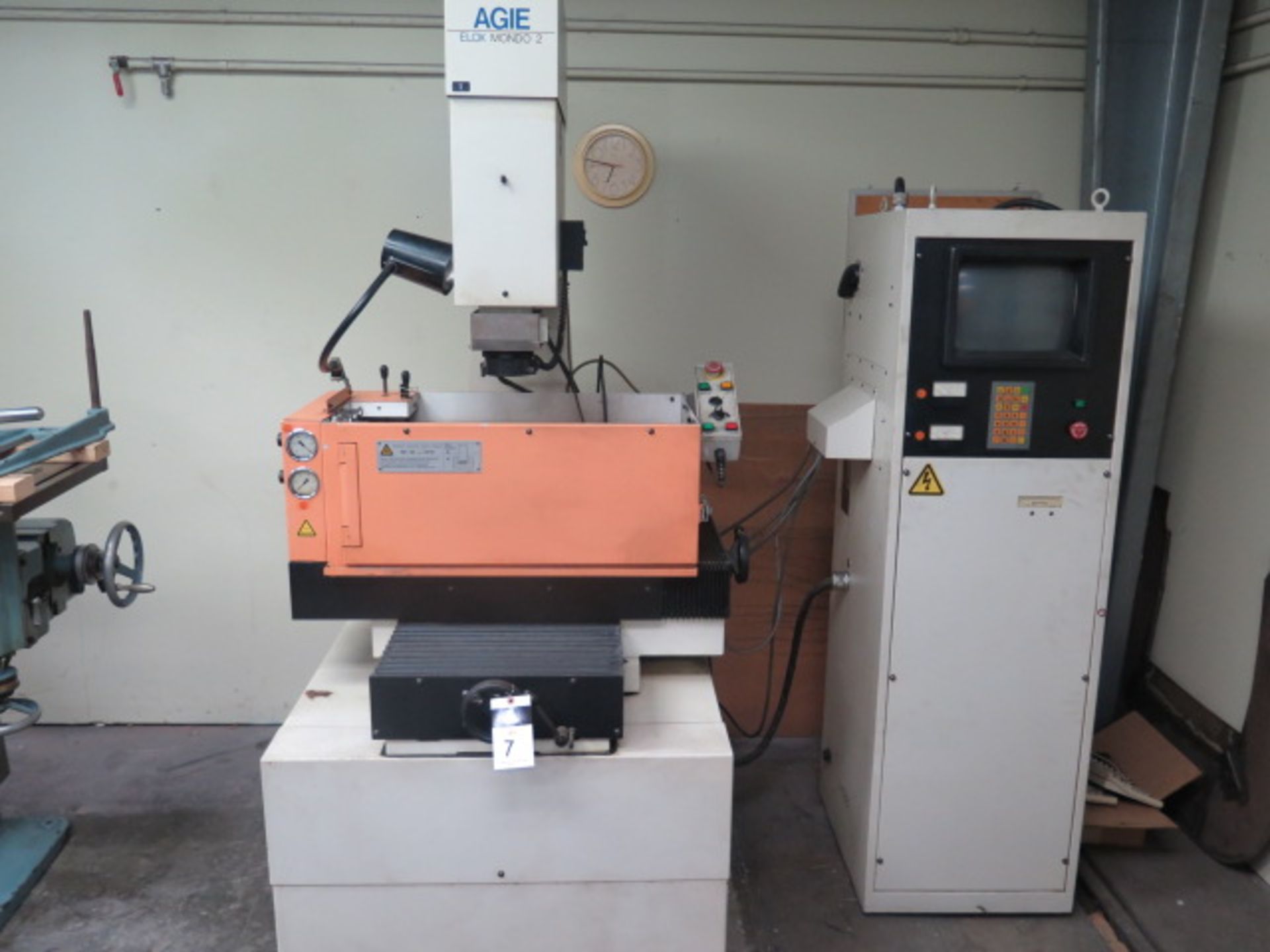 Agie Elox Mondo 2 Die-Sinker EDM s/n 001 w/ Agie Controls, Elox 60A Power Generator, SOLD AS IS