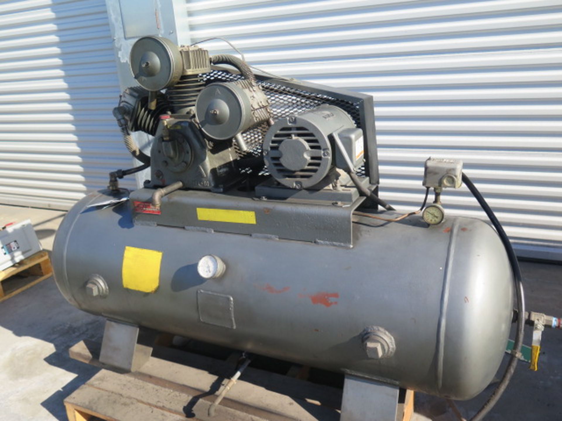 5Hp Horizontal Air Compressor w/ 3-Stage Pump, 80 Gallon Tank (SOLD AS-IS - NO WARRANTY) - Image 2 of 5