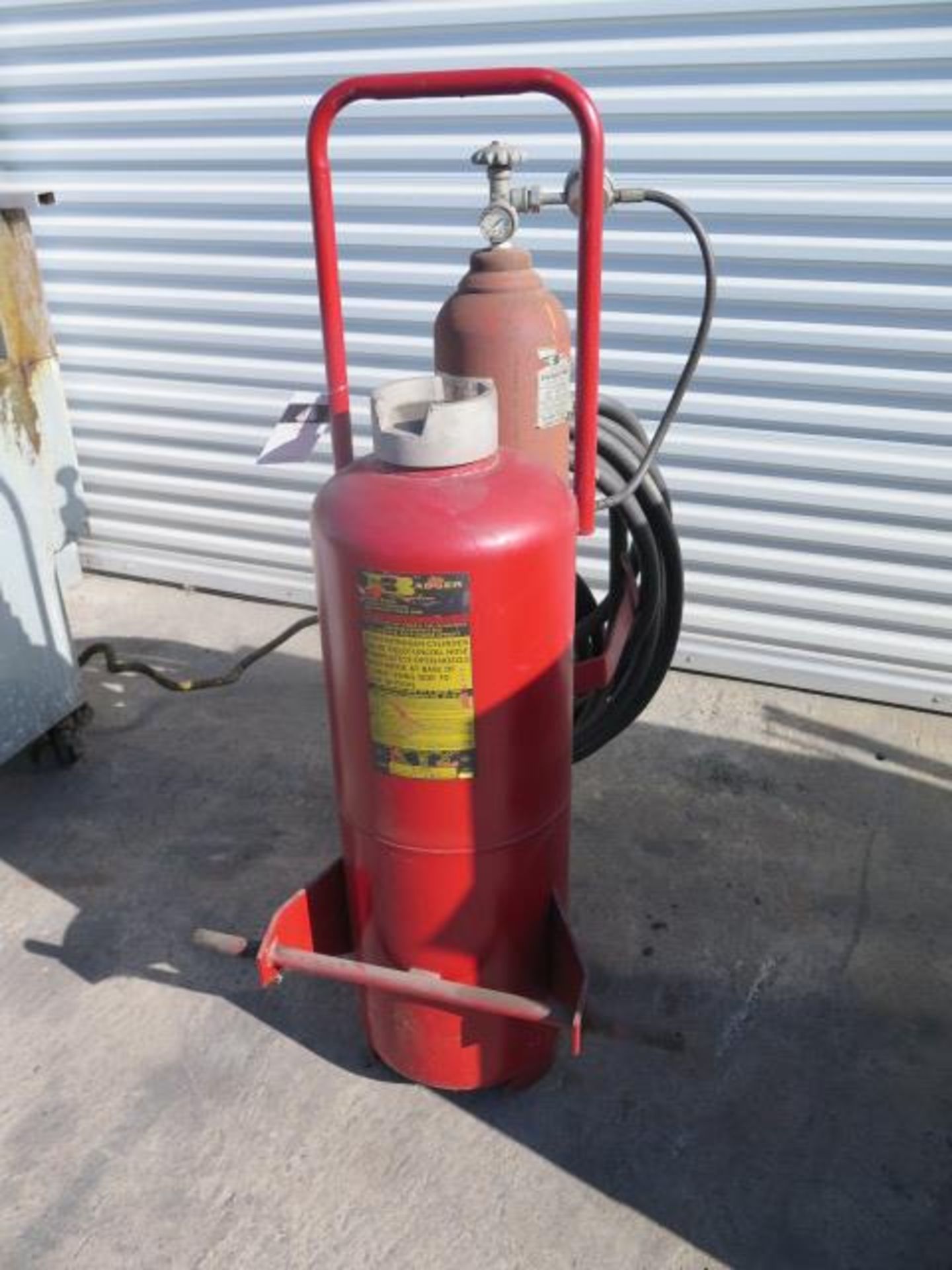 Badger Nitrogen Fire Extinguisher (NEEDS WHEELS) (SOLD AS-IS - NO WARRANTY)