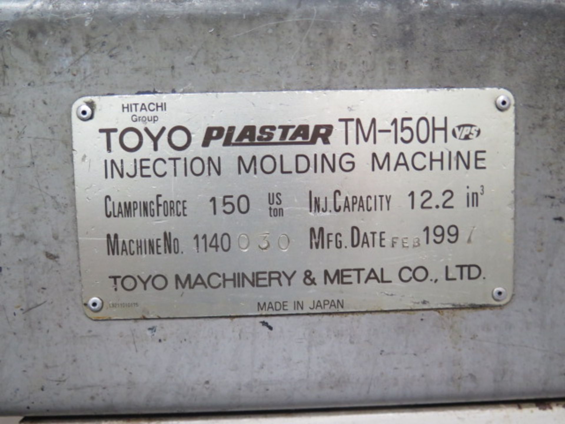 1997 Toyo Machine “Plastar TM-150H” 150 Ton CNC Plastic Injection Molding, s/n 1140030, SOLD AS IS - Image 17 of 17