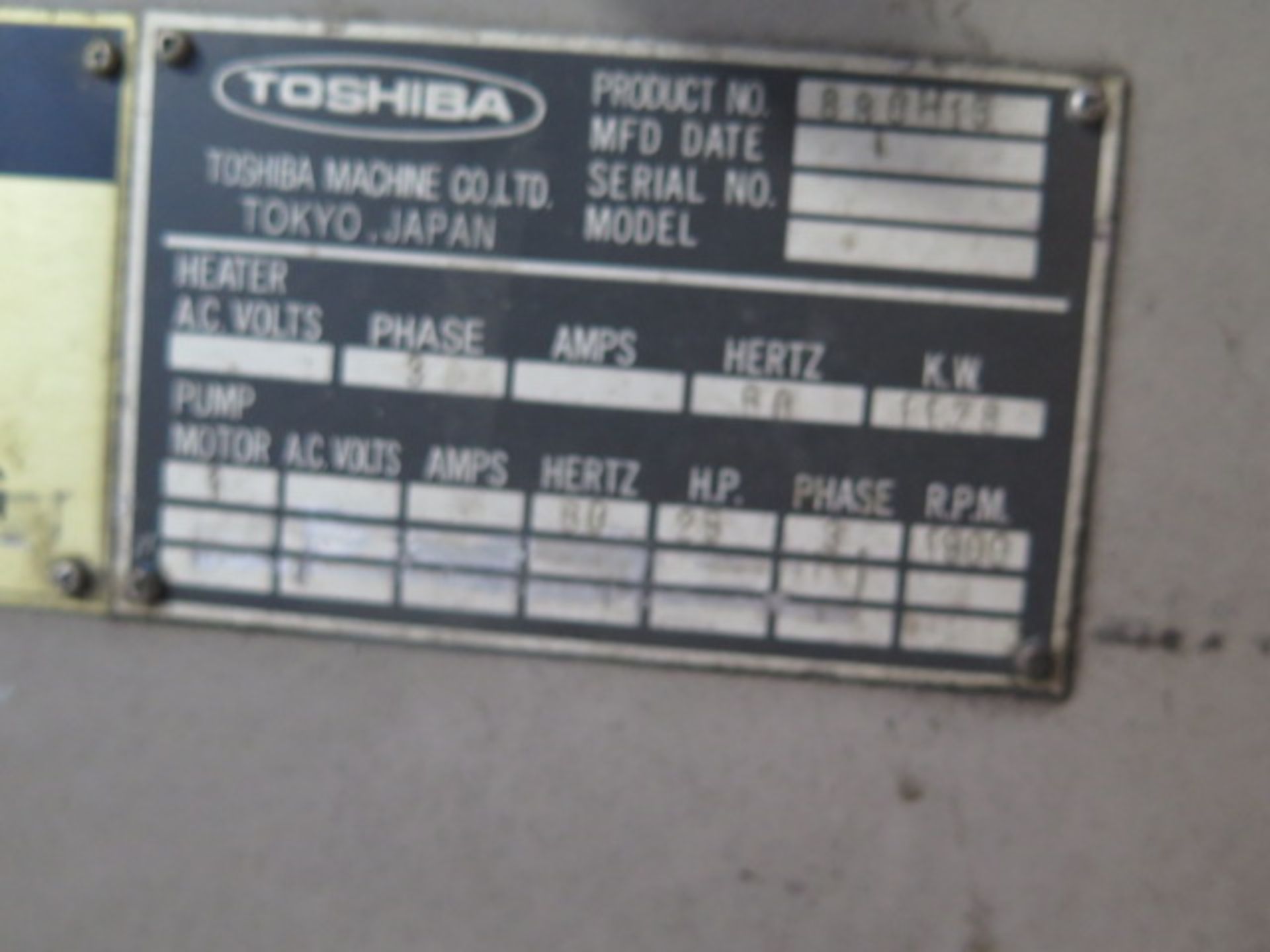 1994 Toshiba ISF150C II-5B 150 Ton Plastic Injec Molding s/n 480710 w/ Toshiba Controls, SOLD AS IS - Image 18 of 18