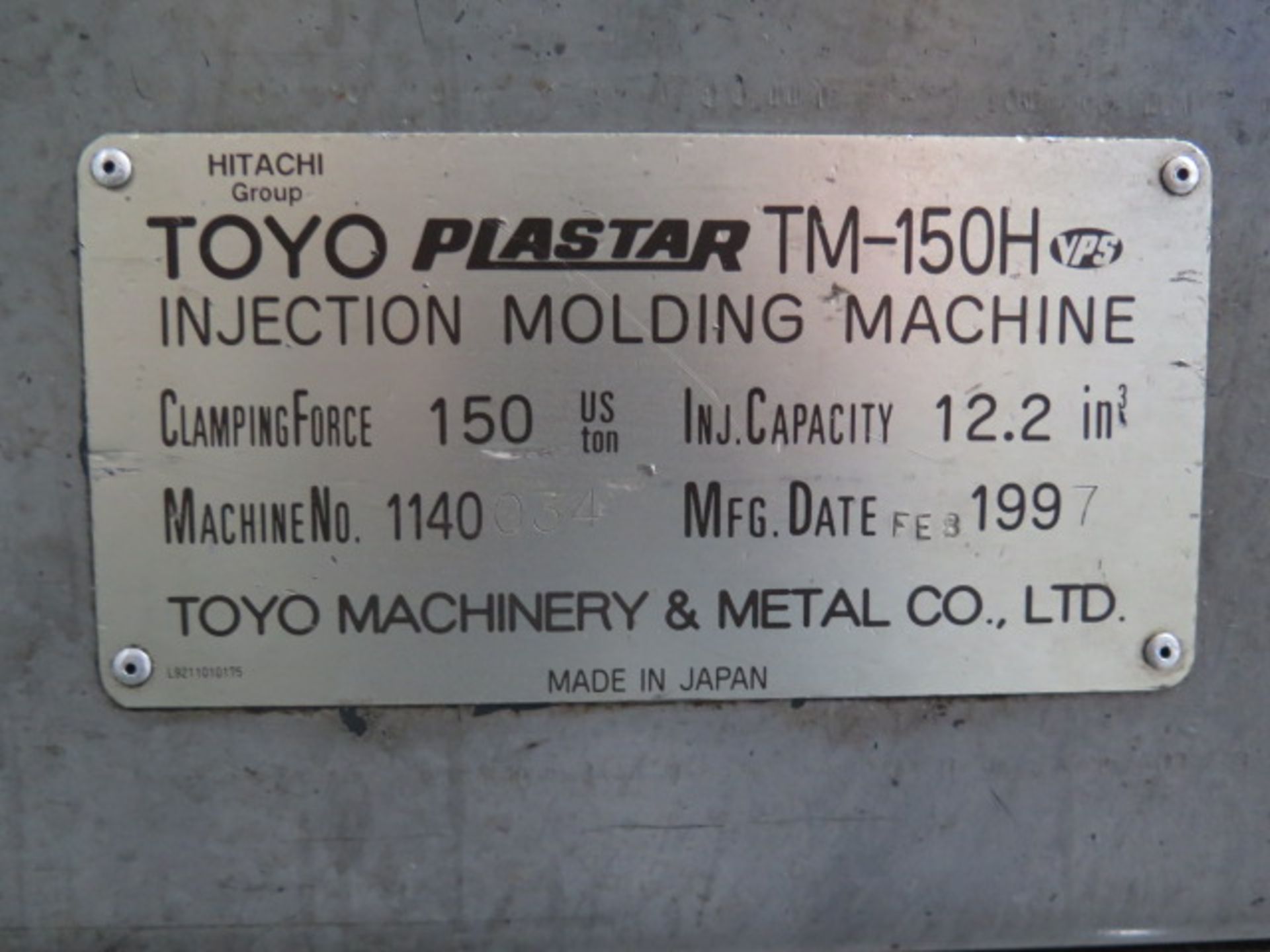 1997 Toyo Machine “Plastar TM-150H” 150 Ton CNC Plastic Inj Molding Machine s/n 1140034, SOLD AS IS - Image 17 of 17