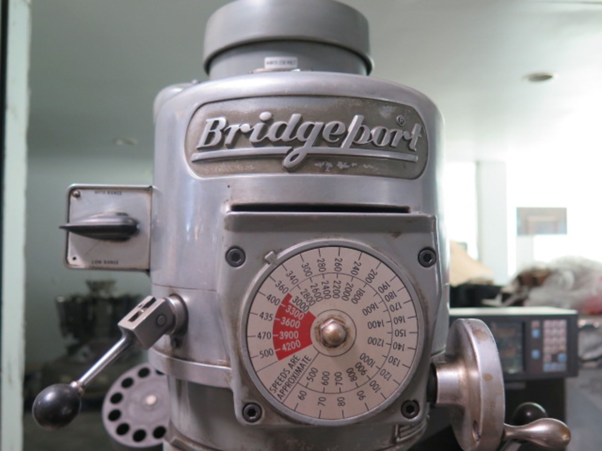 Bridgeport Vertical Mill s/n 166976 w/ DRO, 1.5Hp Motor, 60-4200 Dial RPM, Chrome Ways, SOLD AS IS - Image 9 of 9