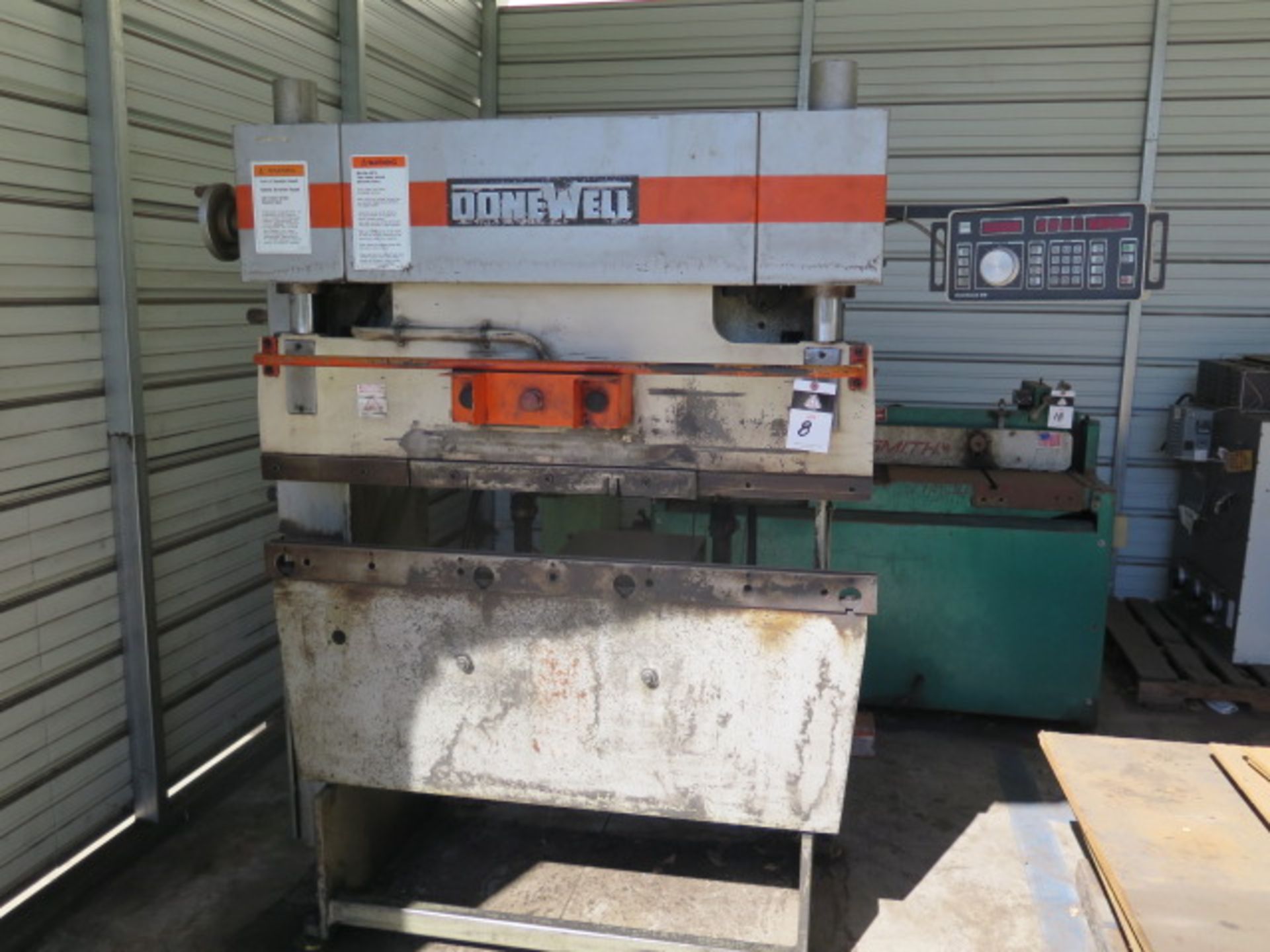 Donewell 17-1300 17 Ton x 51” CNC Hyd Press Brake (NEEDS ELECTRICAL - WAS VANDALIZED) SOLD AS IS
