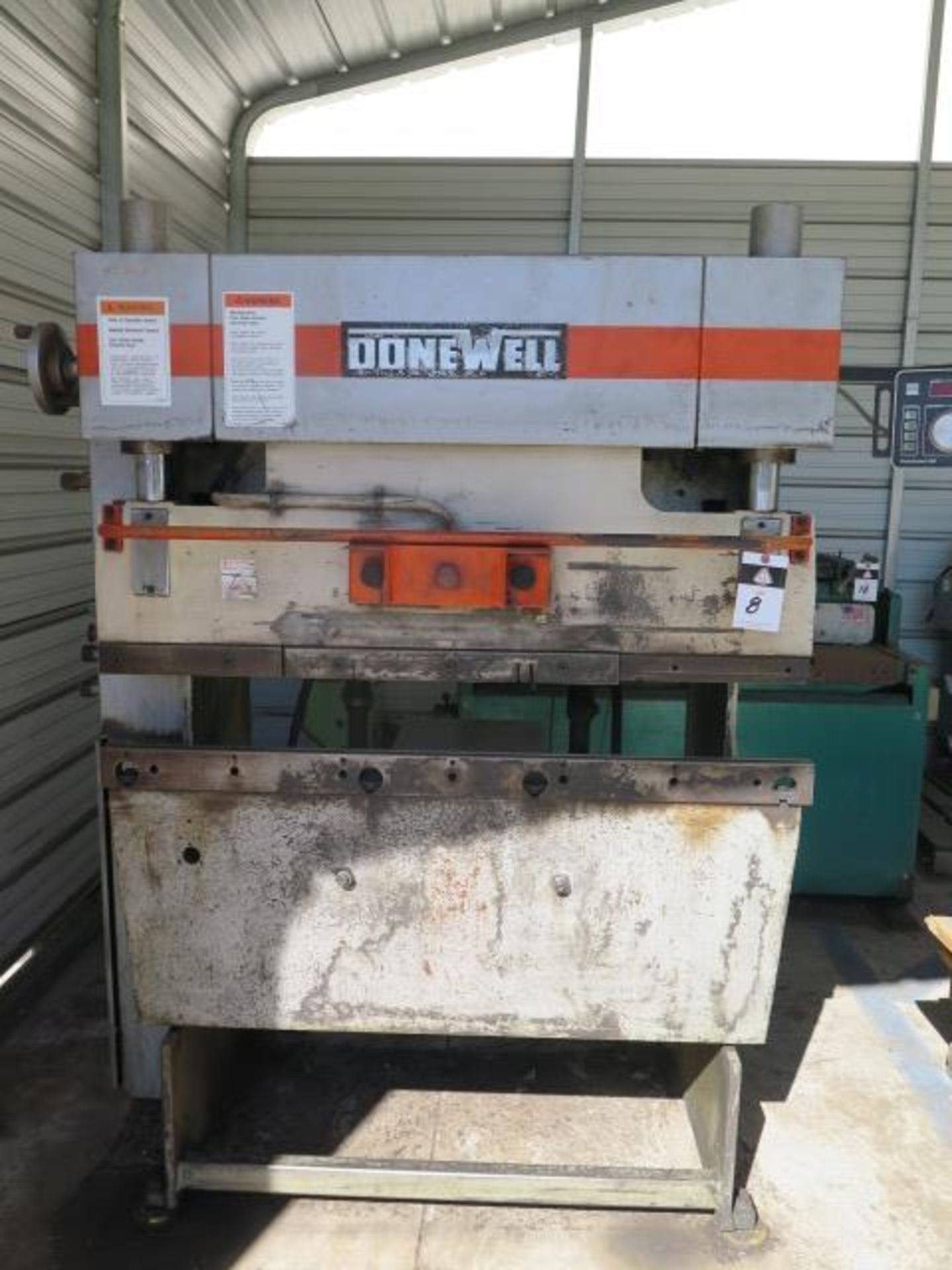 Donewell 17-1300 17 Ton x 51” CNC Hyd Press Brake (NEEDS ELECTRICAL - WAS VANDALIZED) SOLD AS IS - Image 2 of 12