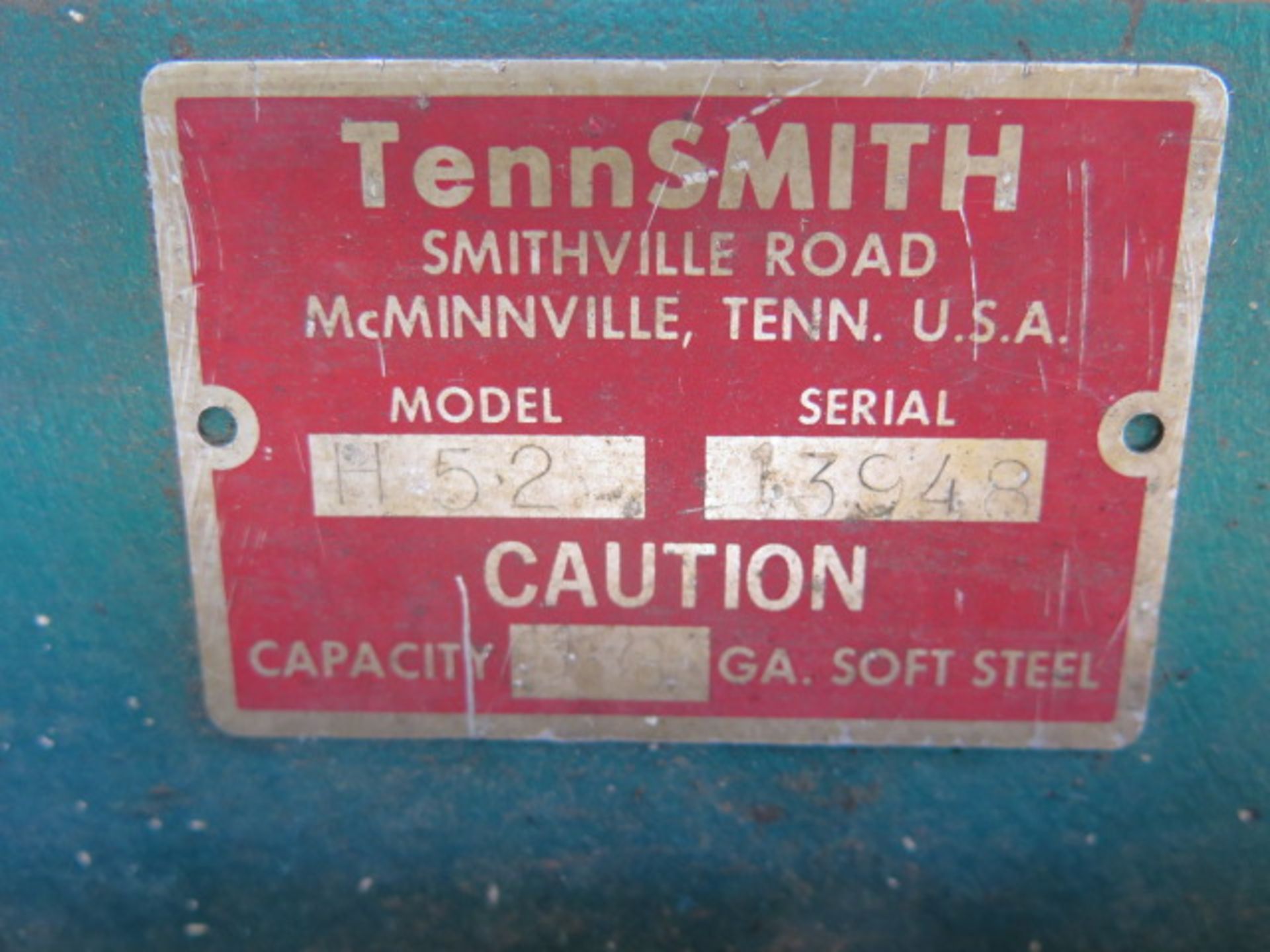 Tennsmith H52 52” Power Shear s/n 13948 w/ Dial Back Gauge (SOLD AS-IS - NO WARRANTY) - Image 9 of 9