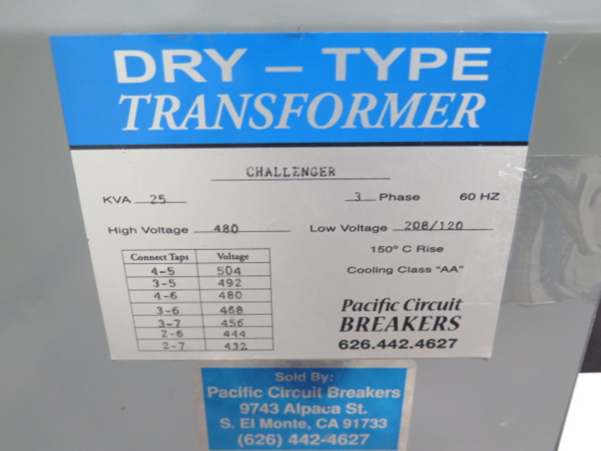 Challenger 25kVA Transformer 480-208/120 (SOLD AS-IS - NO WARRANTY) - Bild 3 aus 3