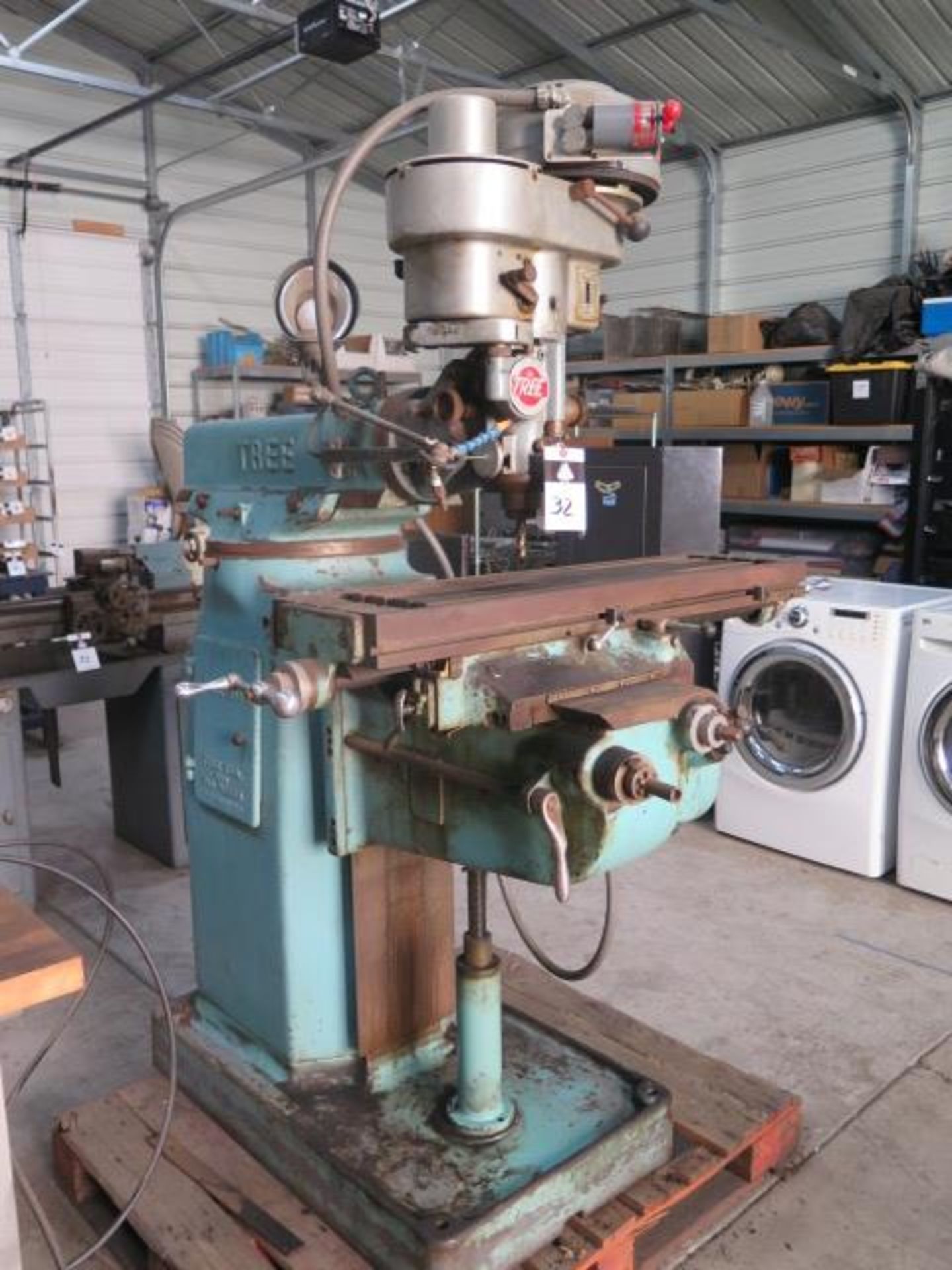 Tree 2UVR Vertical Mill w/ 1.5 Hp Motor, 60-3300 RPM, Power Feeds, 10 ½” x 42”, SOLD AS IS - Image 2 of 11