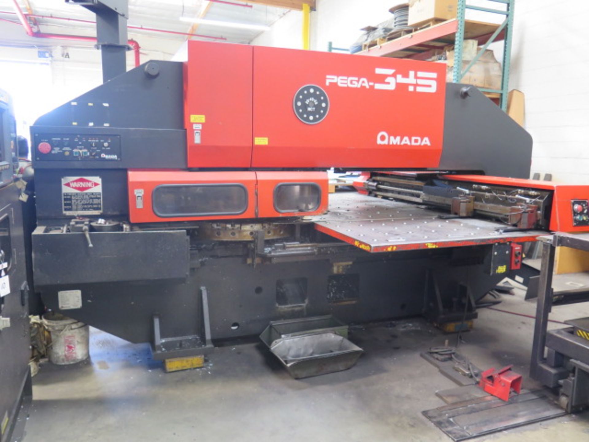 1990 Amada PEGA-345 30-Ton CNC Turret Punch s/n AQ450083 w/ 04P-C Controls, 40-Station, SOLD AS IS - Image 2 of 21