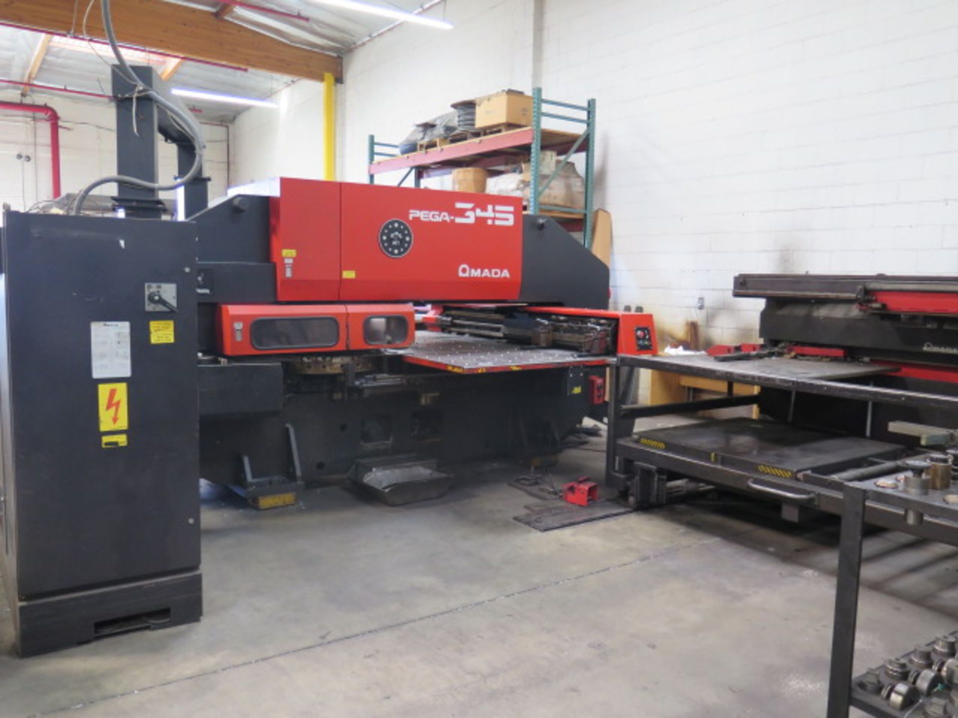 1990 Amada PEGA-345 30-Ton CNC Turret Punch s/n AQ450083 w/ 04P-C Controls, 40-Station, SOLD AS IS