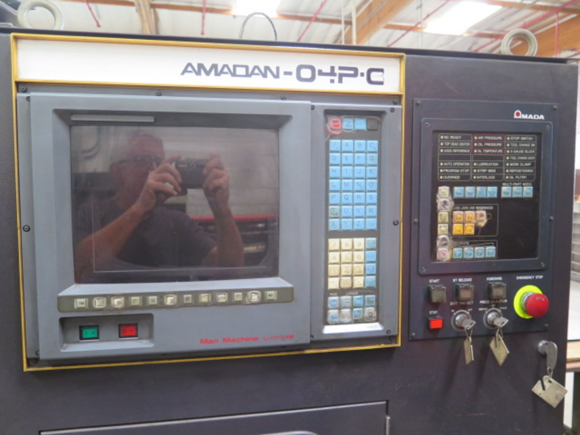 1990 Amada PEGA-345 30-Ton CNC Turret Punch s/n AQ450083 w/ 04P-C Controls, 40-Station, SOLD AS IS - Image 4 of 21
