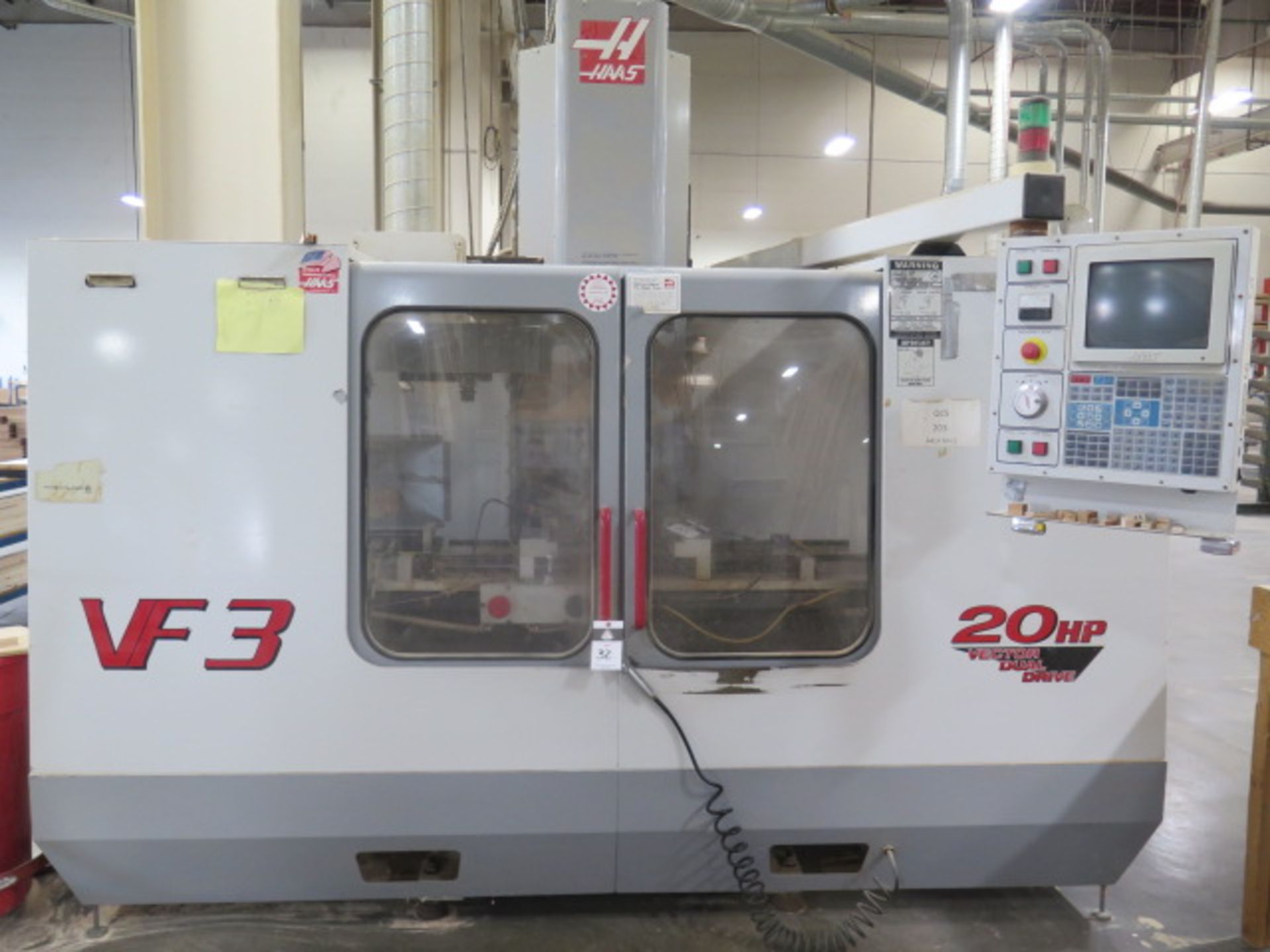 2000 Haas VF-3 CNC VMC s/n 19694 w/ Haas Controls, 20-Station ATC,CAT-40, NO COOLER TANK, SOLD AS IS