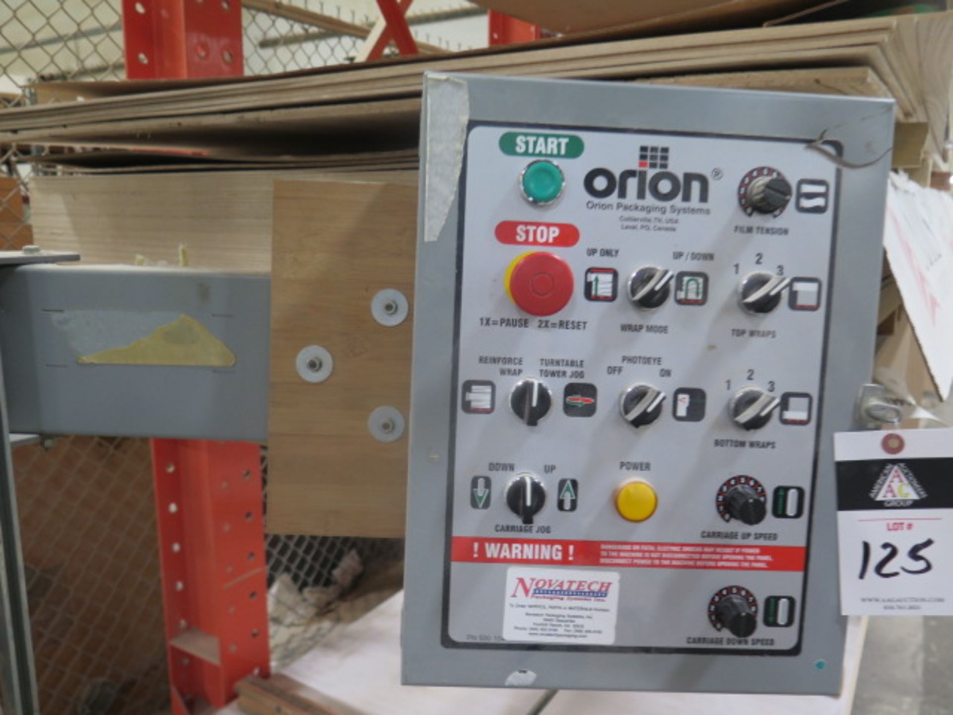 2006 Orion L55/17S Semi-Automatic Pallet Wrapper s/n 2006-0916942 (SOLD AS-IS - NO WARRANTY) - Image 7 of 9